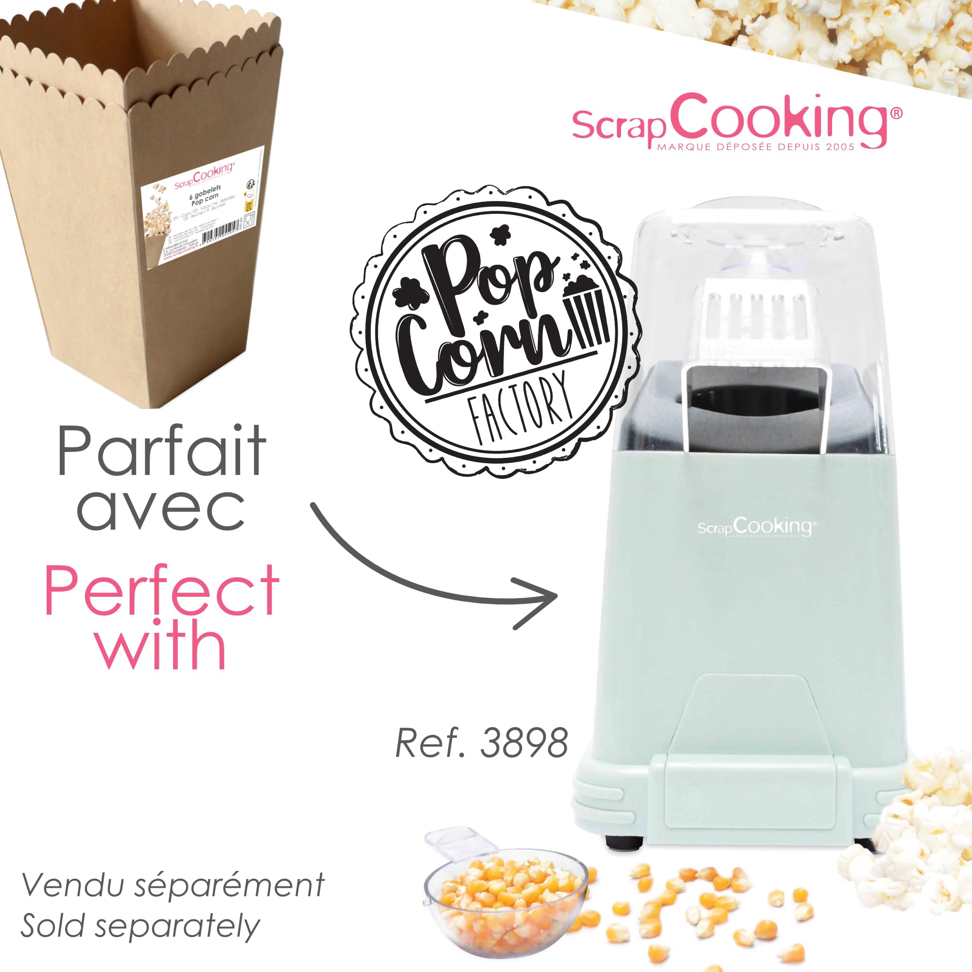scrapcooking-d-corations-6-gobelets-pop-corn-kraft-5505 image 7