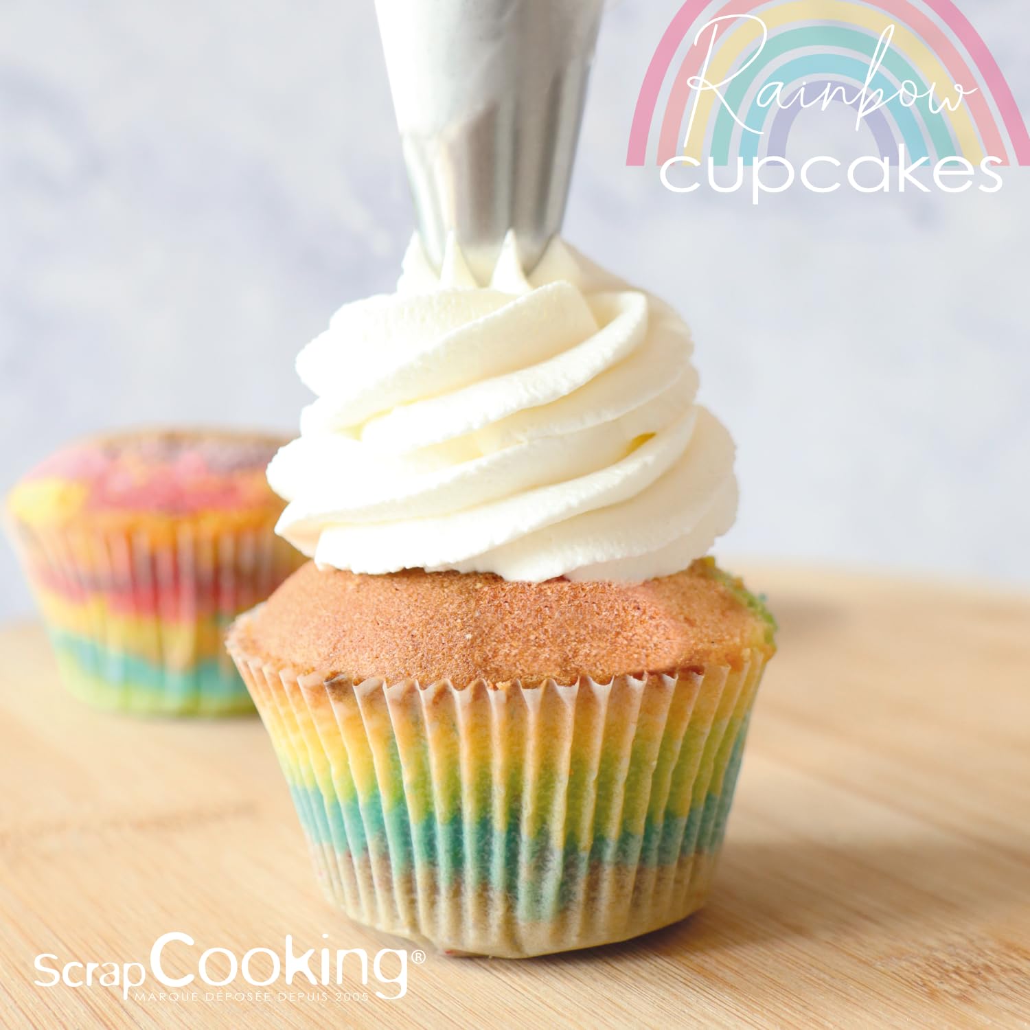 scrapcooking-kit-rainbow-cupcakes-3787-kit-cupcakes-arc-en-ciel-40-pcs image 4