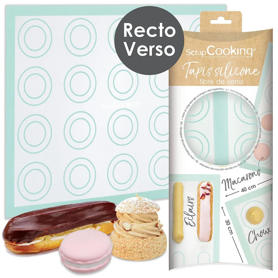 scrapcooking-mat-riel-tapis-macarons-silicone-perfor-30x40-cm-3181 image 1