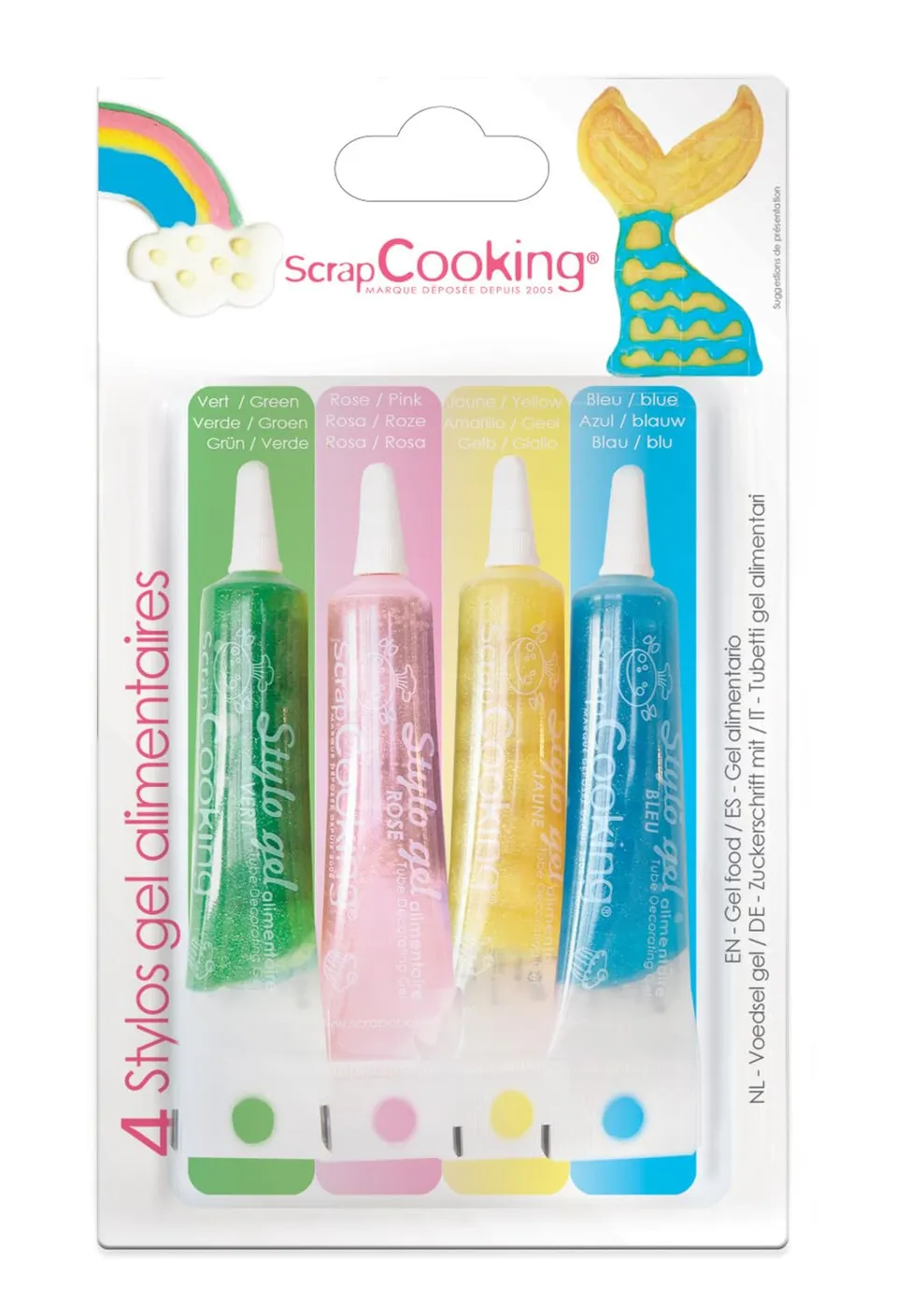 scrapcooking-d-corations-stylos-gel-sir-ne-4-couleurs image 1