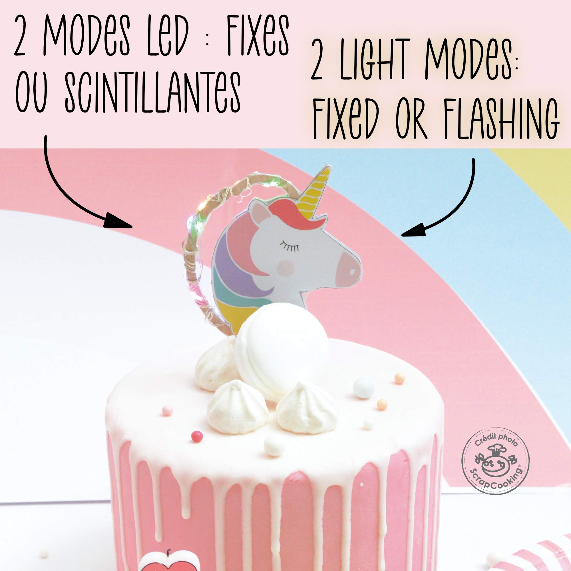 scrap-cooking-d-corations-cake-topper-led-licorne-bois image 4