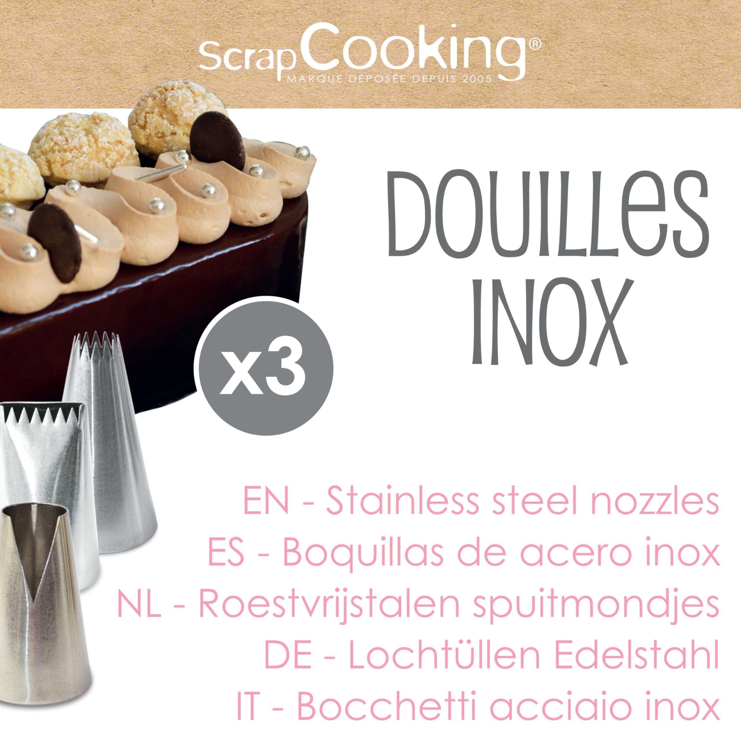 scrapcooking-mat-riel-1835-douilles-b-ches-no-l-inox-x3 image 2