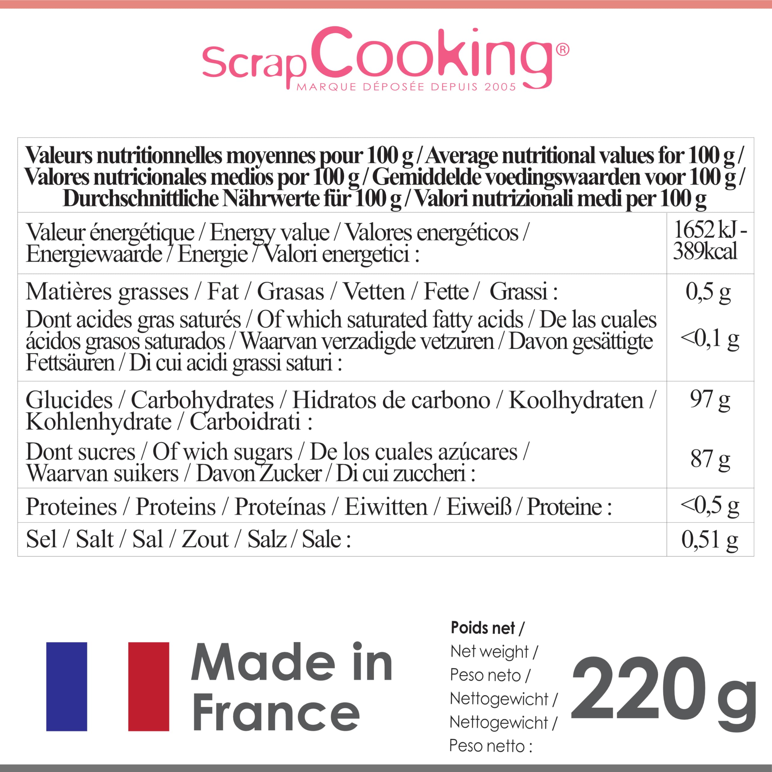 scrapcooking-mix-gla-age-miroir-or-rose-poudre-220-g image 6