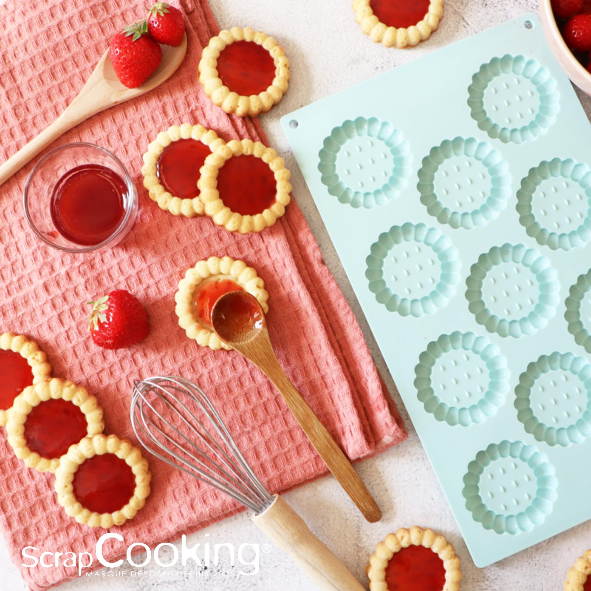 scrapcooking-moules-3183-moule-silicone-11-tartelettes-beige image 4