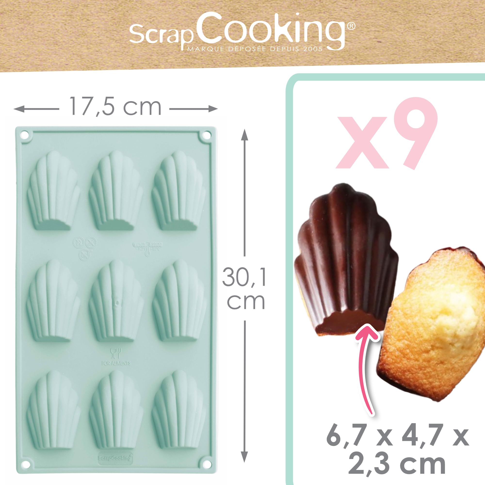 scrapcooking-moules-3115-moule-madeleines-silicone-9-vert image 3