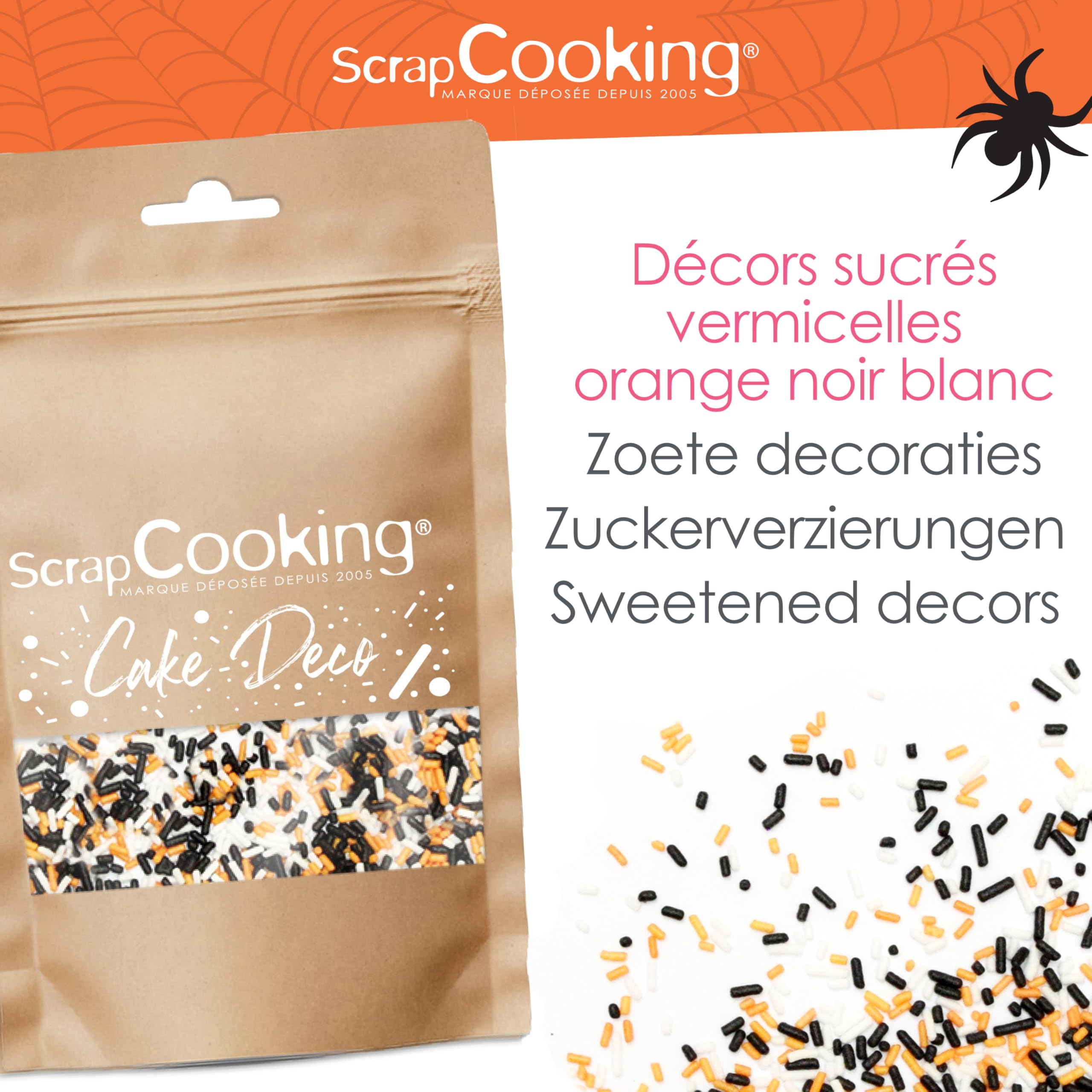 scrap-cooking-d-corations-vermicelles-halloween-80g-orange image 2
