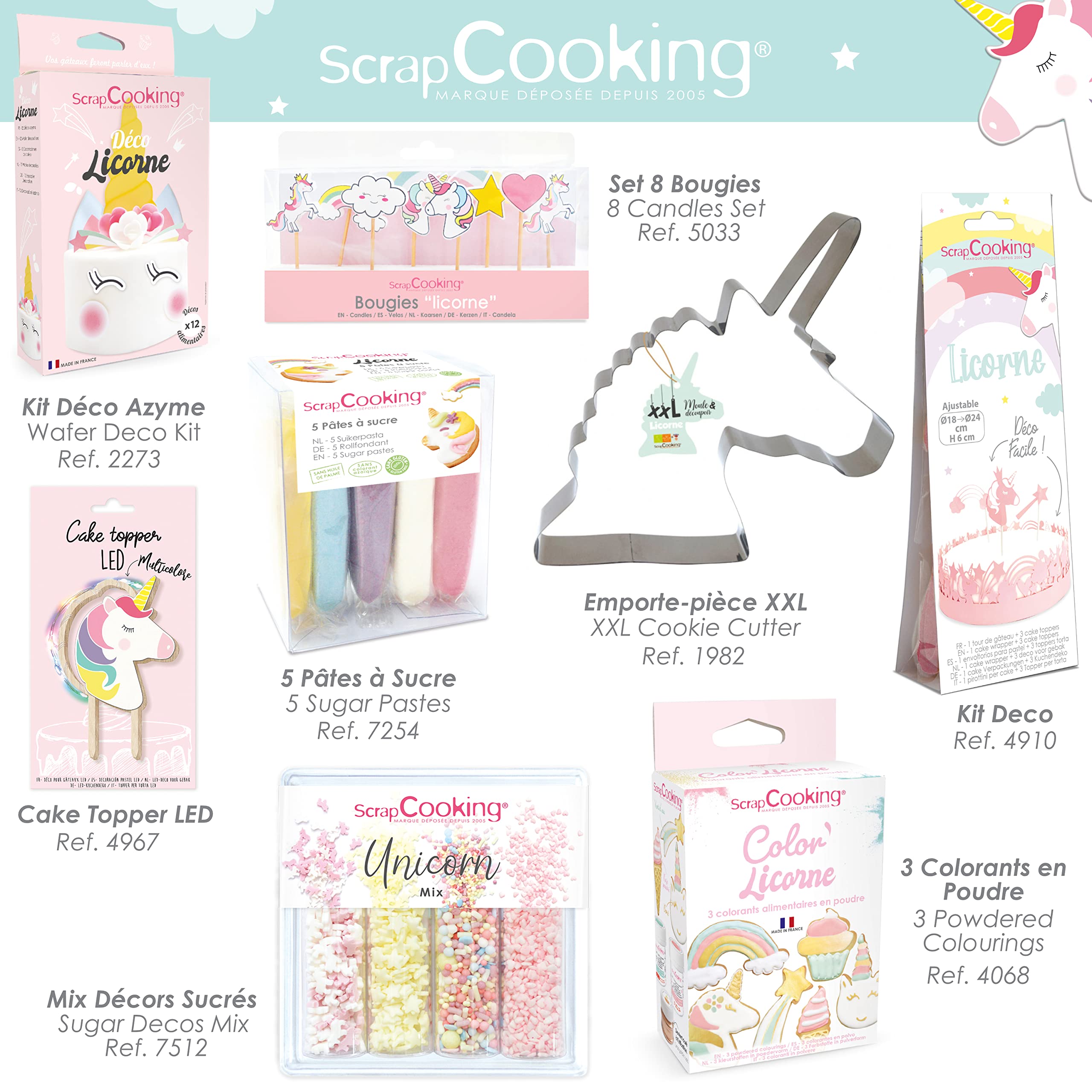 scrapcooking-d-corations-unicorn-mix-60-g-licornes-toiles image 7