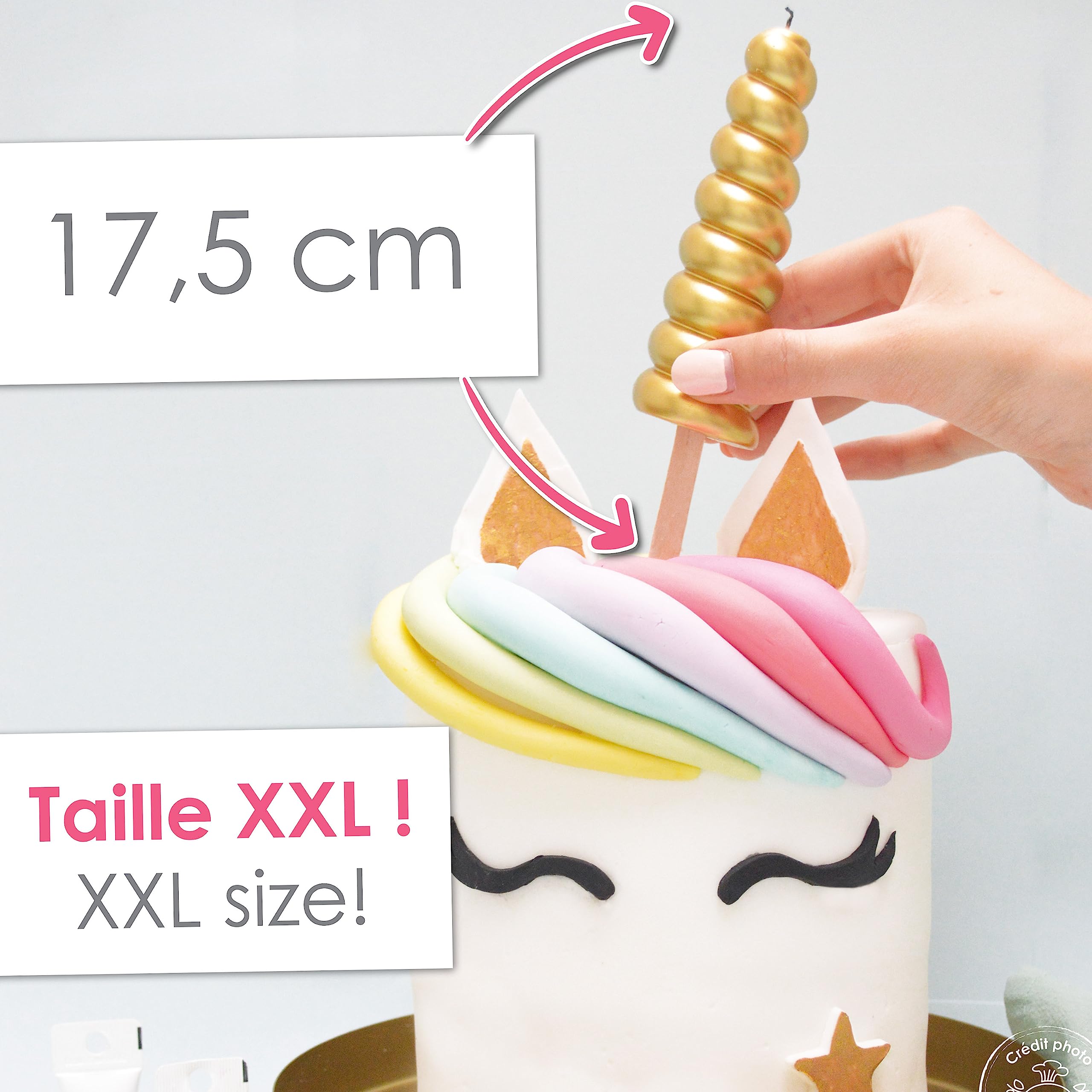 scrapcooking-d-corations-corne-licorne-0347-bougie-dor-e-xxl image 4