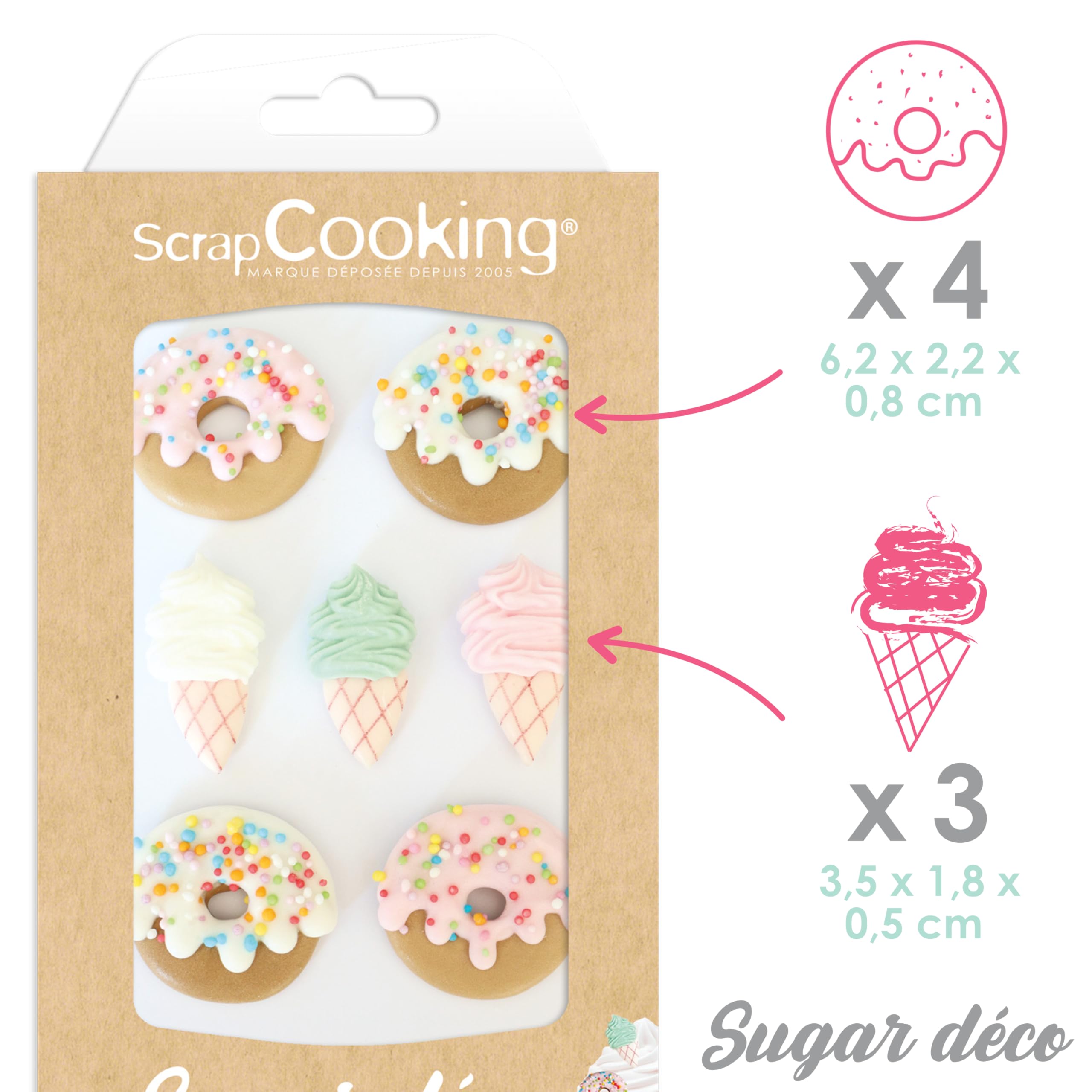 scrapcooking-d-corations-d-cosucres-donuts-glaces-7-pi-ces image 3