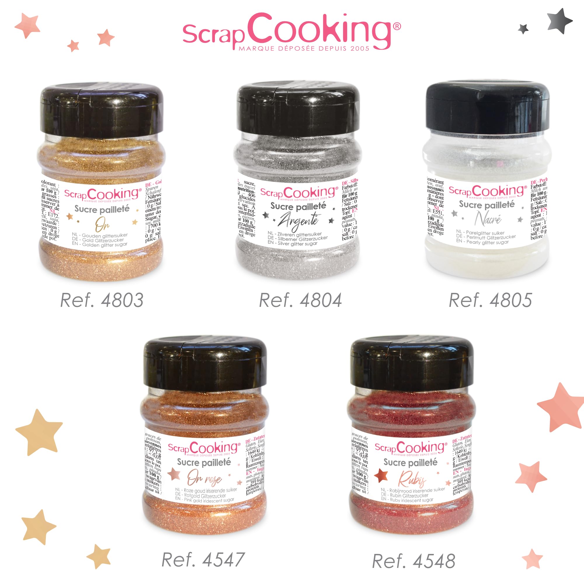 scrapcooking-d-corations-sucre-paillet-or-160-g-poudre-dor-e image 5