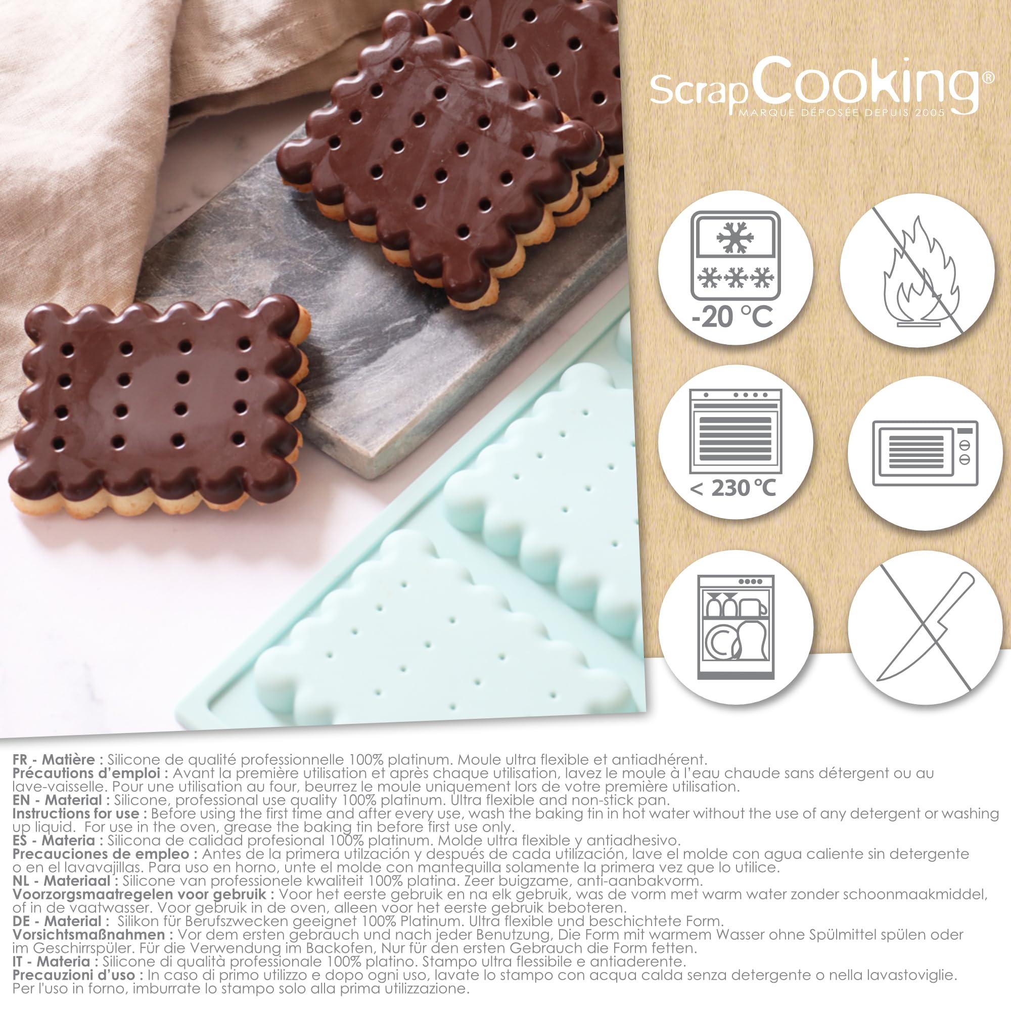 scrapcooking-moules-moule-8-petits-beurres-silicone-3182 image 6