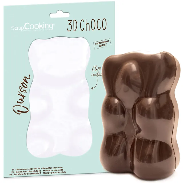scrapcooking-moules-moule-rigide-ourson-chocolat-3d-6756-2-empreintes image 1