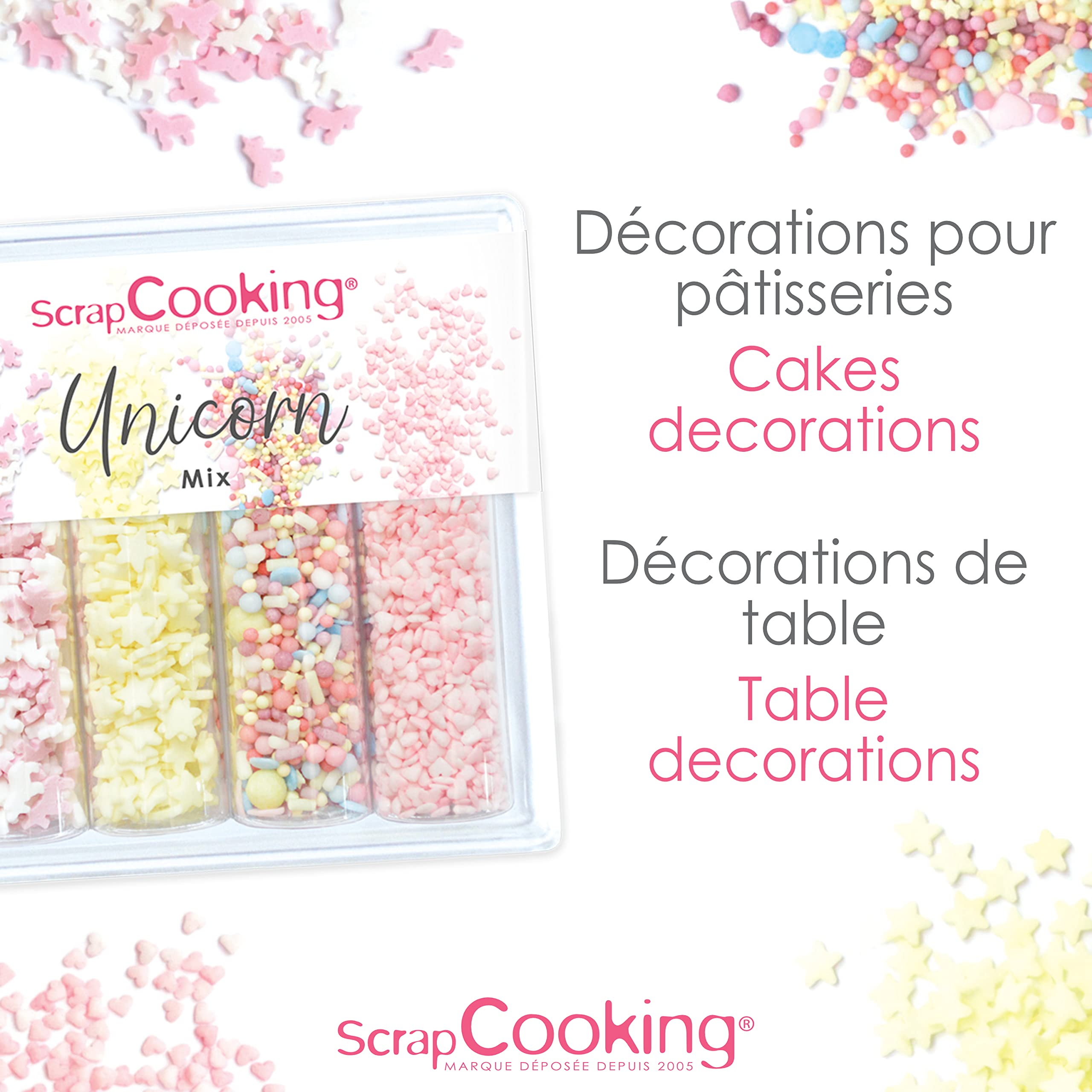 scrapcooking-d-corations-unicorn-mix-60-g-licornes-toiles image 3
