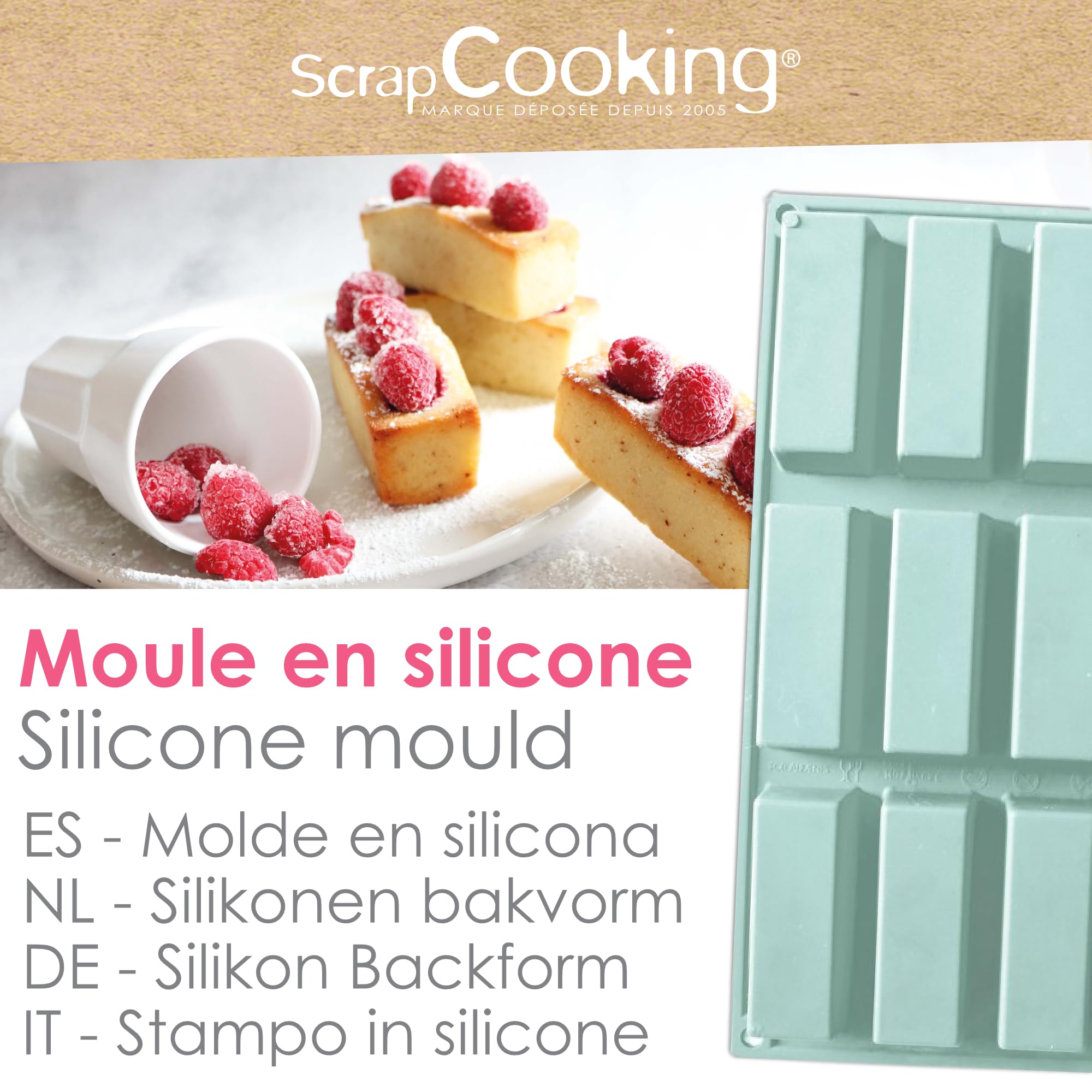 scrapcooking-moules-3103-moule-silicone-12-mini-cakes-vert-d-eau image 2