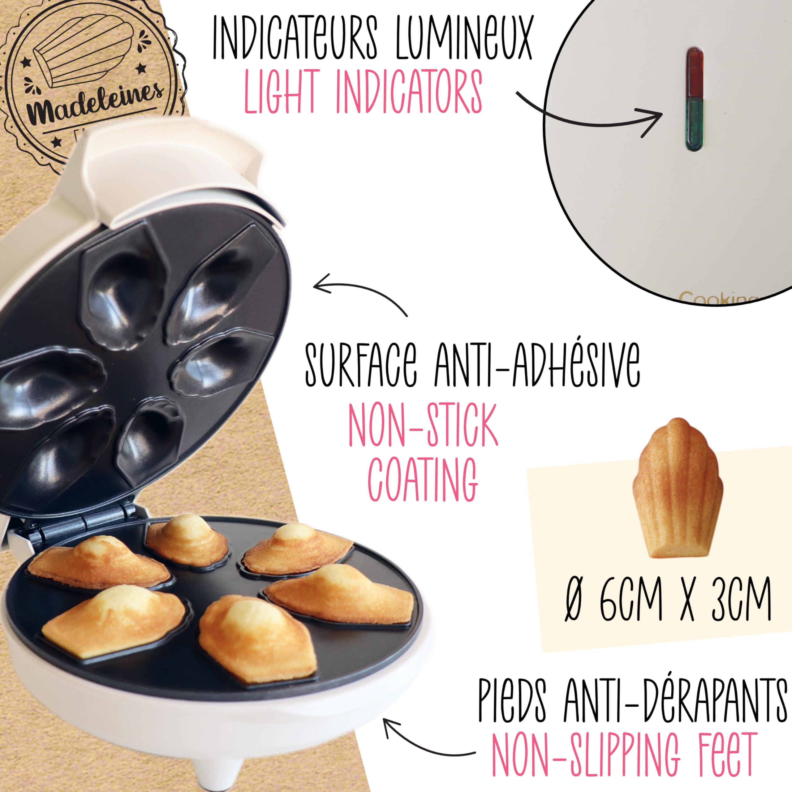 scrapcooking-3891-madeleines-factory-appareil-blanc-6-empreintes image 5