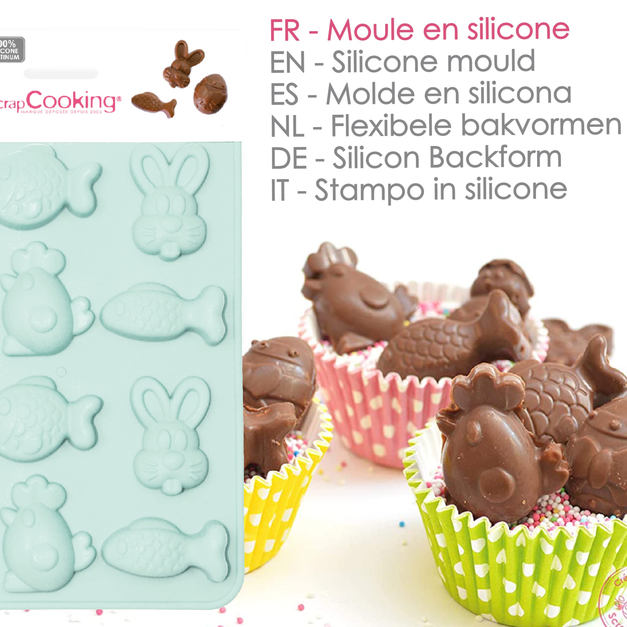 scrapcooking-moule-silicone-p-ques-12-formes-6726-vert-d-eau image 2