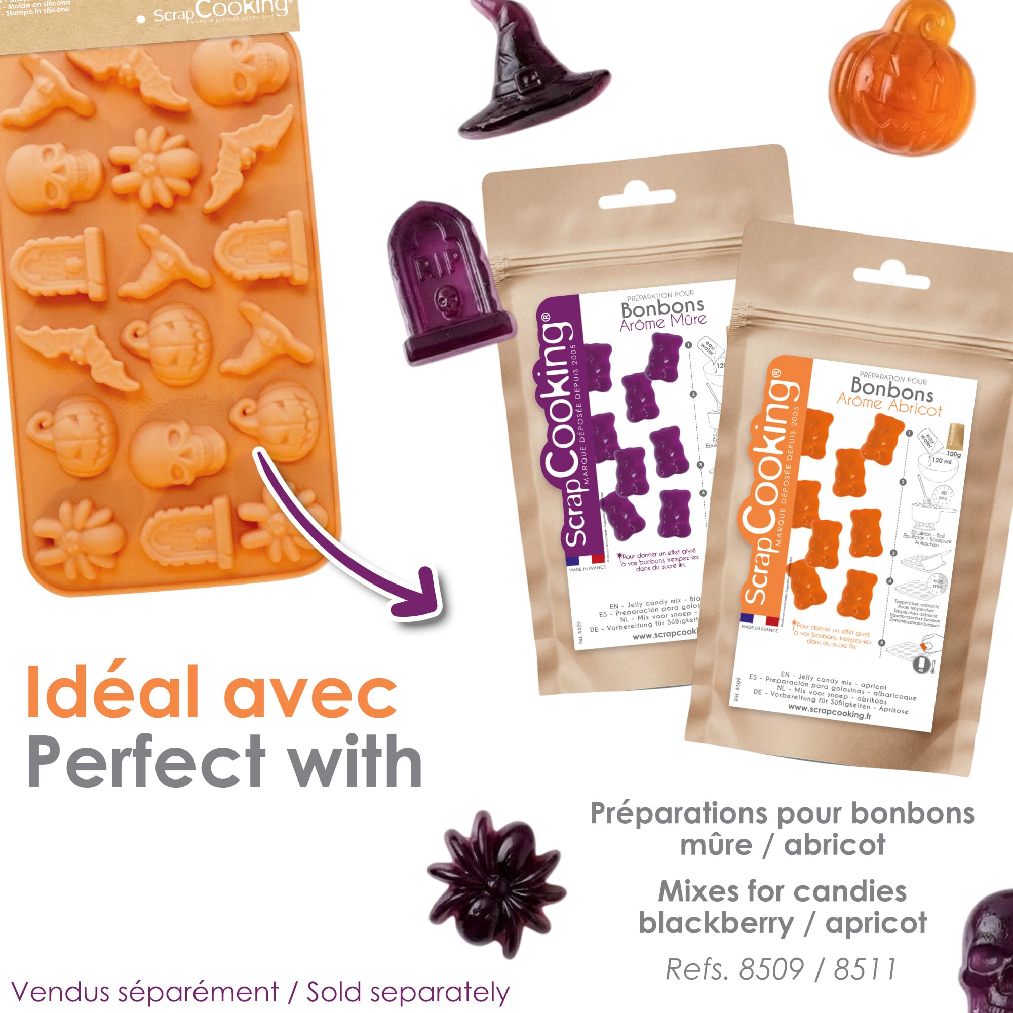 scrapcooking-moule-halloween-silicone-18-bonbons-orange image 8