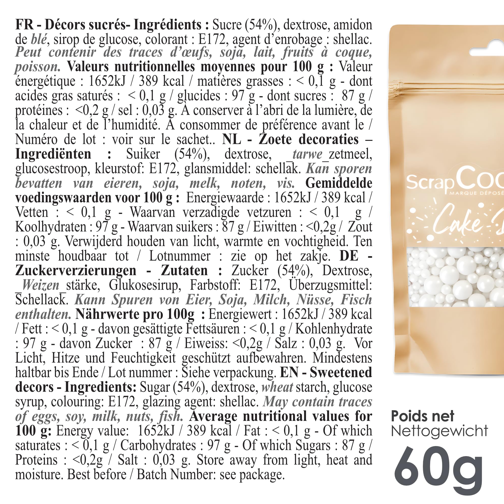 scrapcooking-d-corations-7470-perles-nacr-es-blanc-60-g image 2