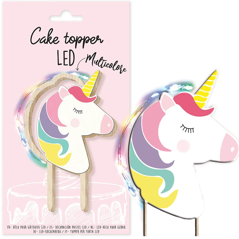 scrap-cooking-d-corations-cake-topper-led-licorne-bois image 1