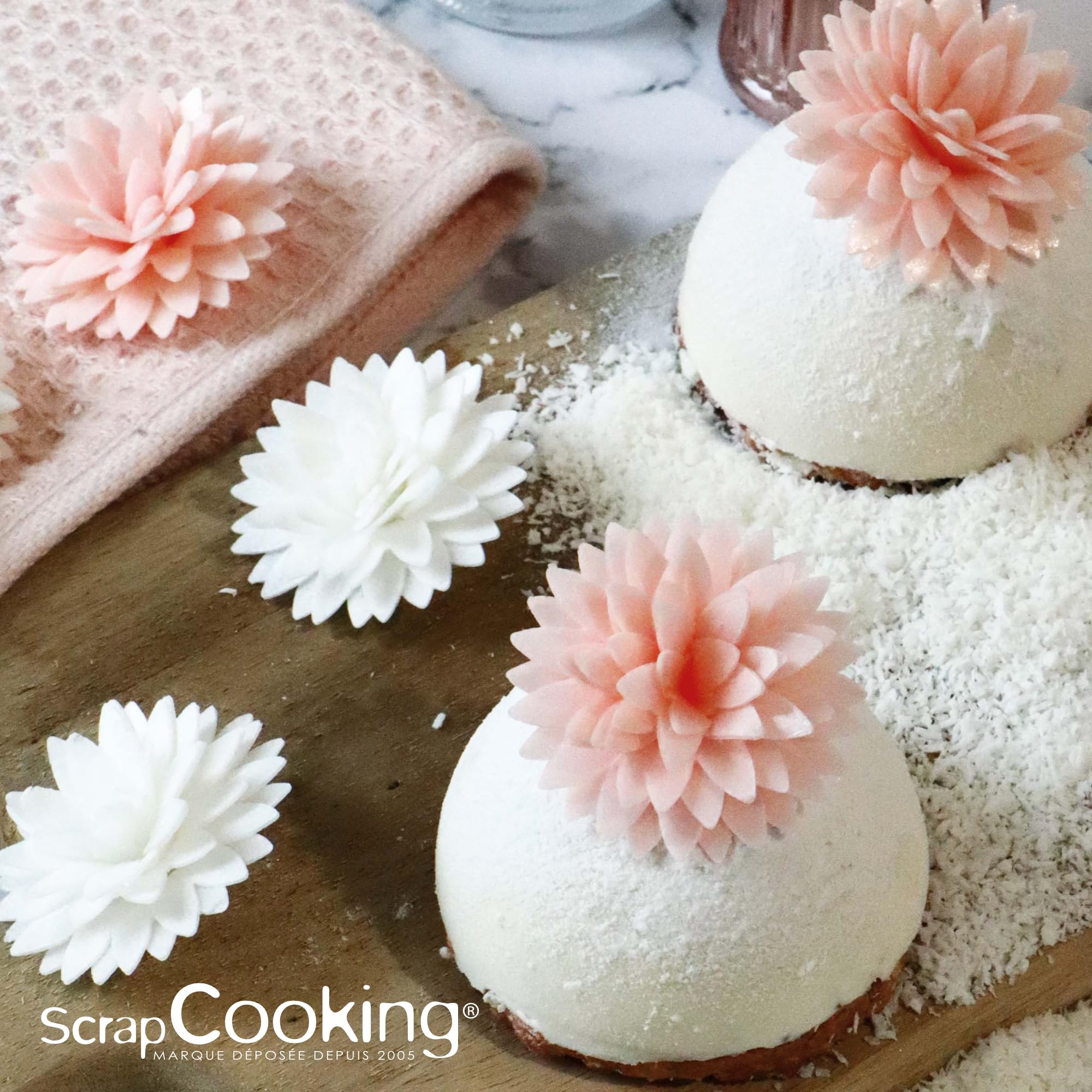 scrapcooking-d-corations-5-dahlias-2297-fleur-comestible-rose-pastel image 6