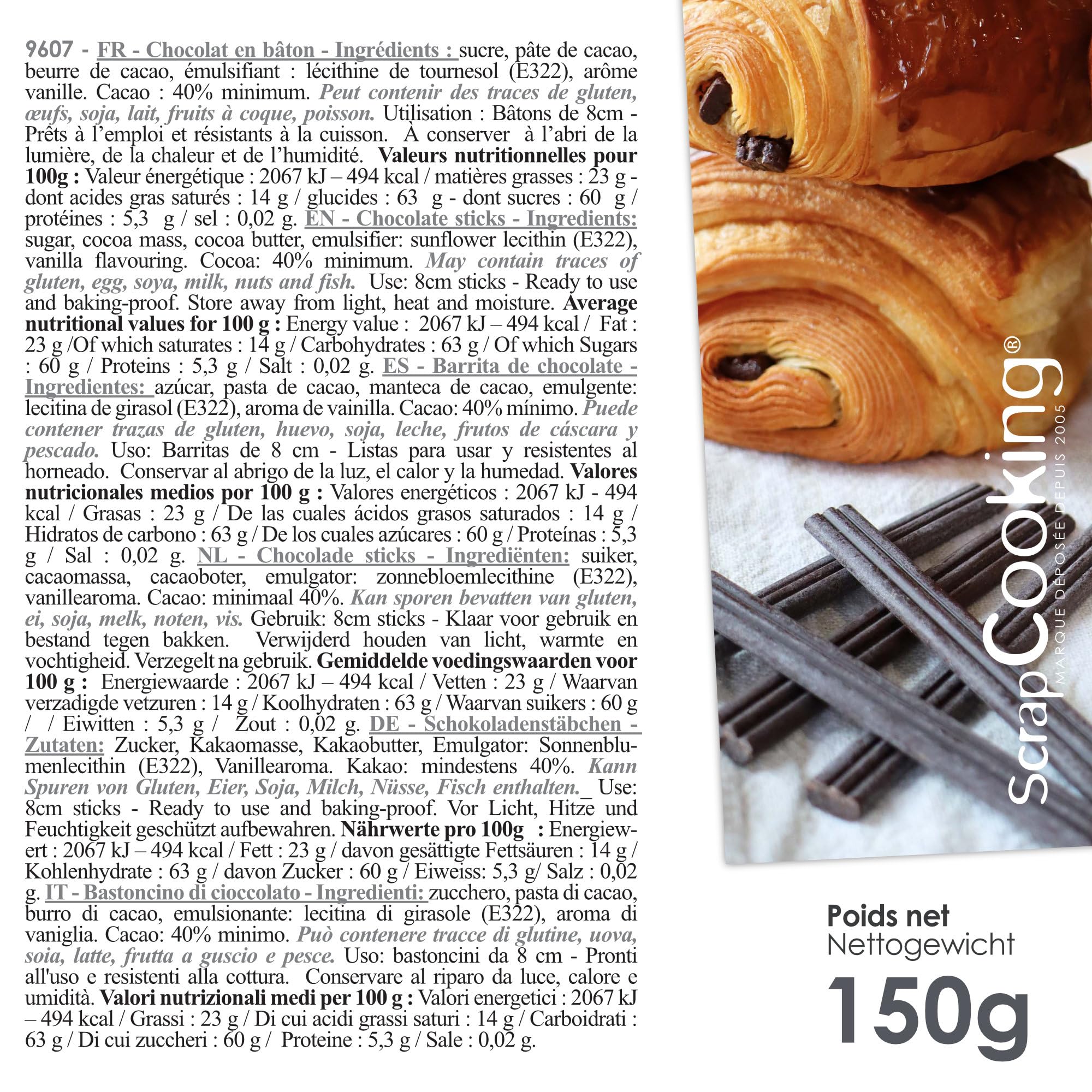 scrapcooking-9607-b-tons-chocolat-noir-8-cm-x50 image 2