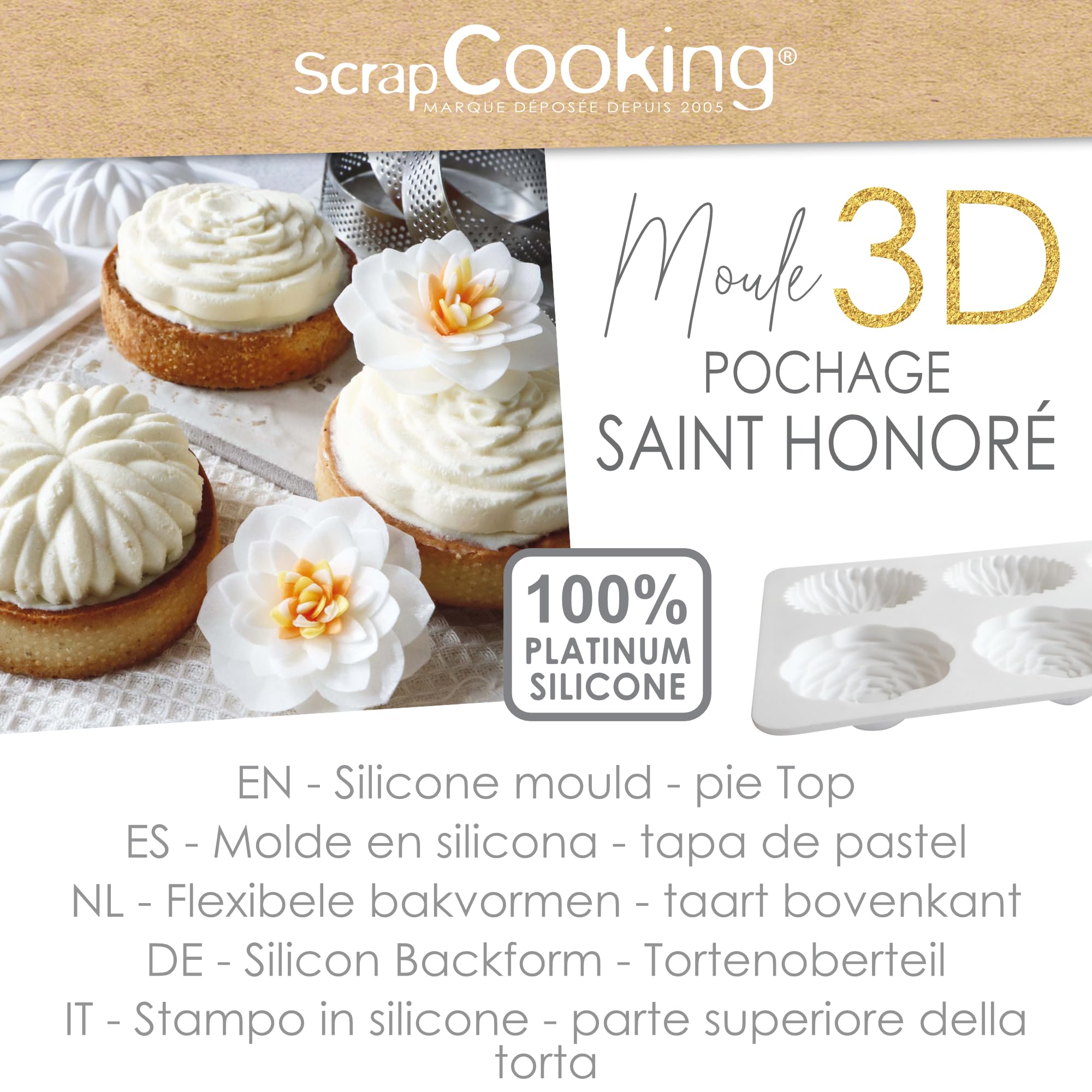 scrapcooking-moules-2897-saint-honor-silicone-6-tartelettes image 2