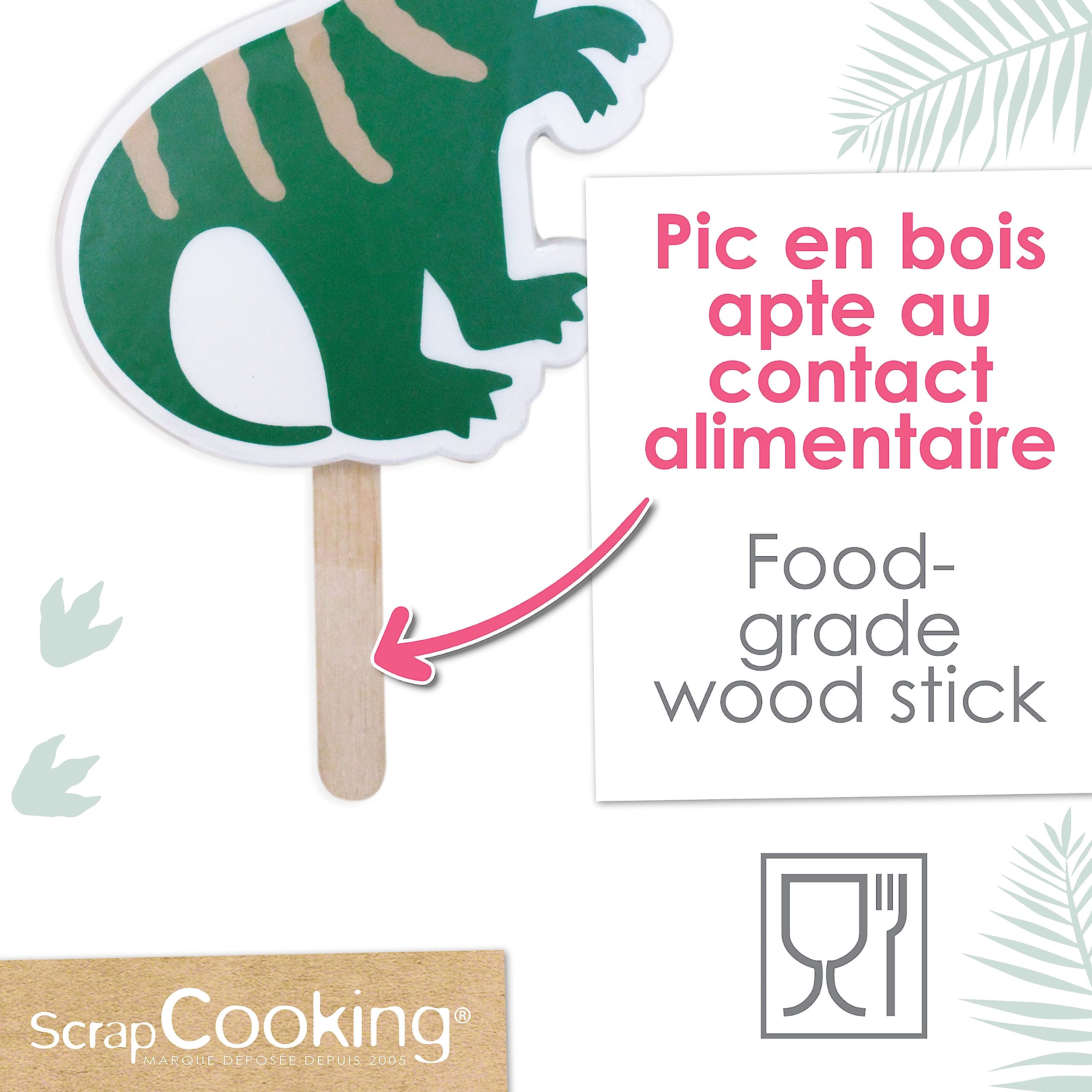 scrapcooking-d-corations-0346-bougie-dinosaure-xxl-verte image 5