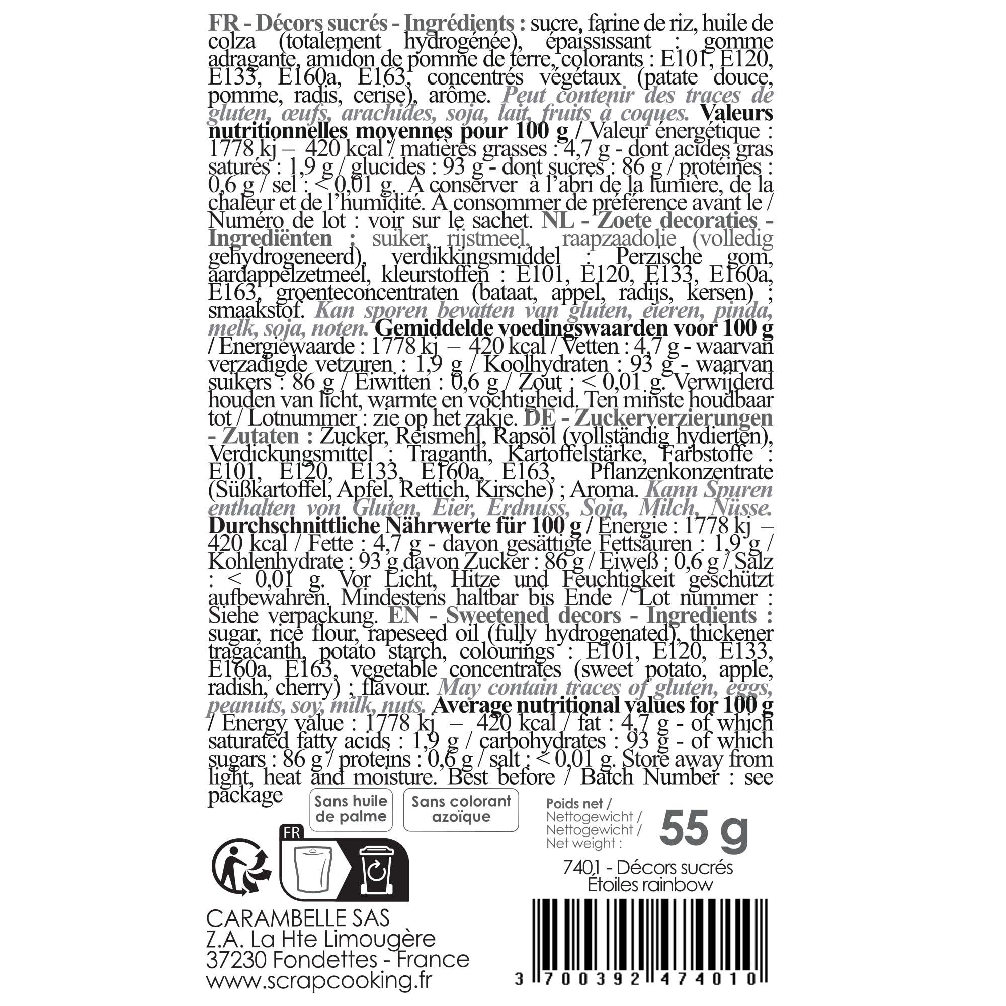 scrapcooking-d-corations-7401-d-cors-sucr-s-toiles-55-g image 8