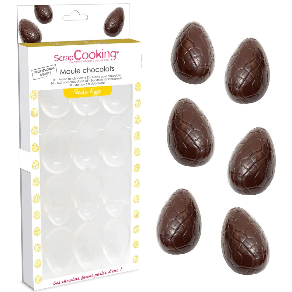 scrapcooking-moules-moule-oeufs-chocolat-rigide-12-empreintes image 1