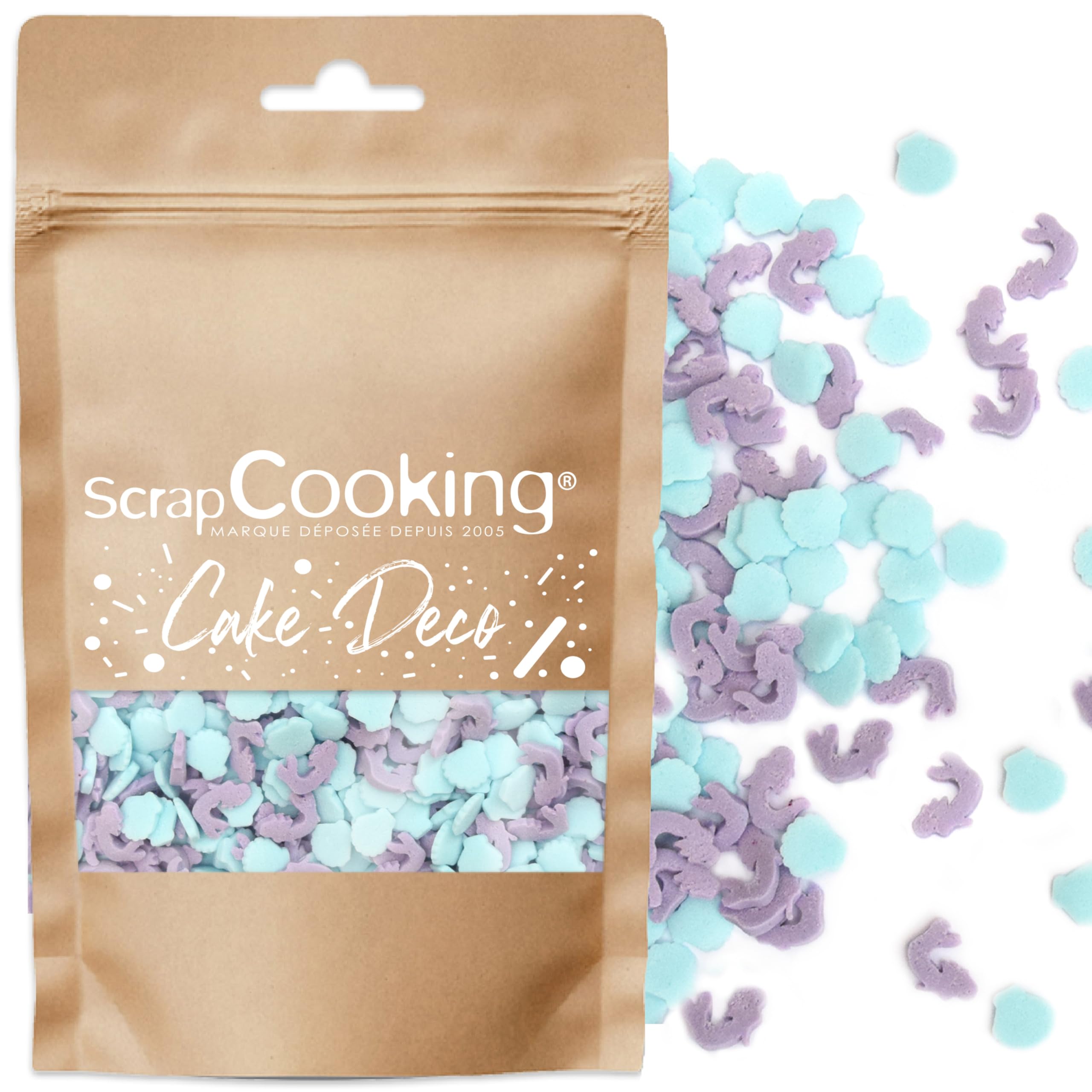 scrap-cooking-d-corations-d-cors-sucr-s-sir-ne-55-g-turquoise-mauve image 1