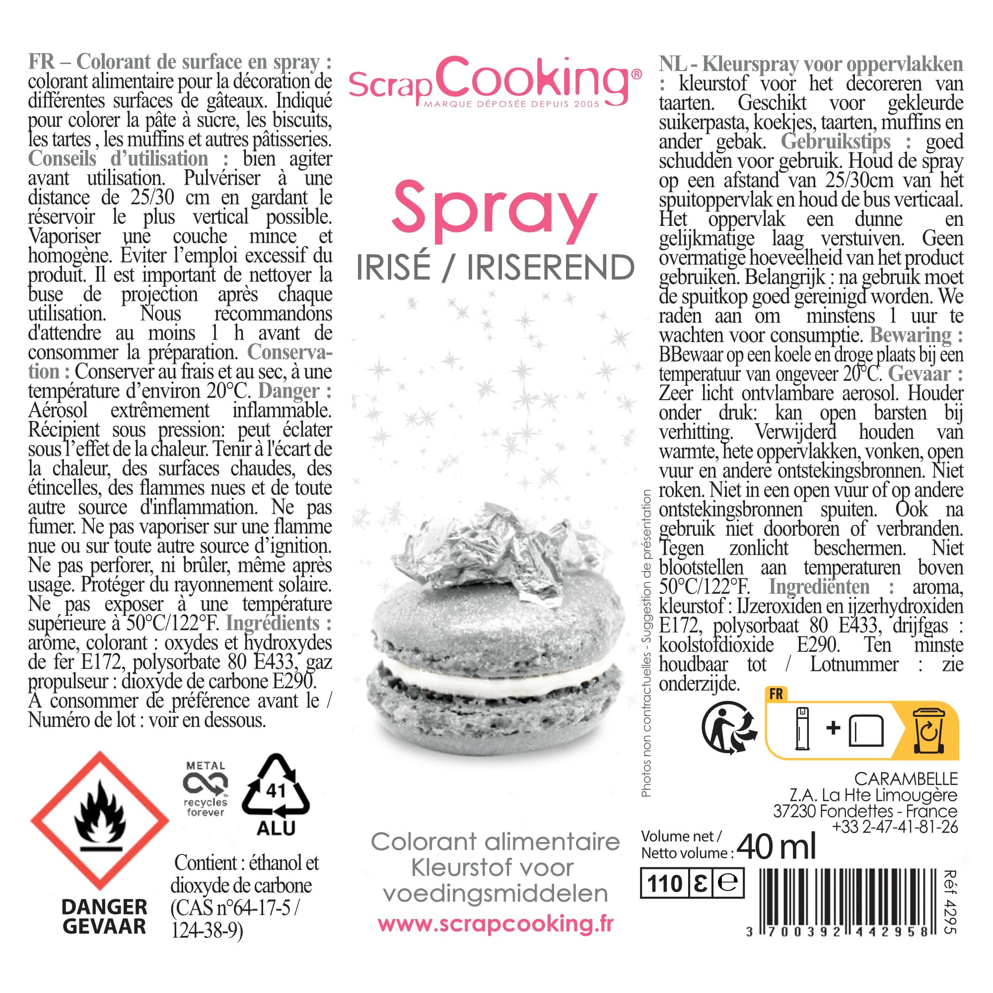 scrapcooking-colorants-spray-argent-4295-colorant-surface-40-ml image 2