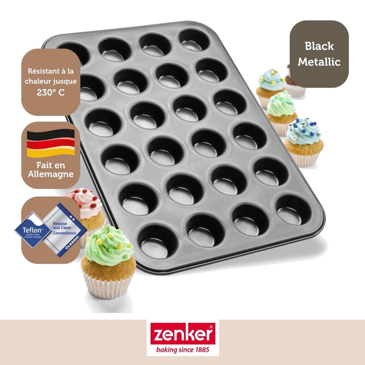 zenker-happy-cupcakes-6541-moule-muffins-24-noir image 6