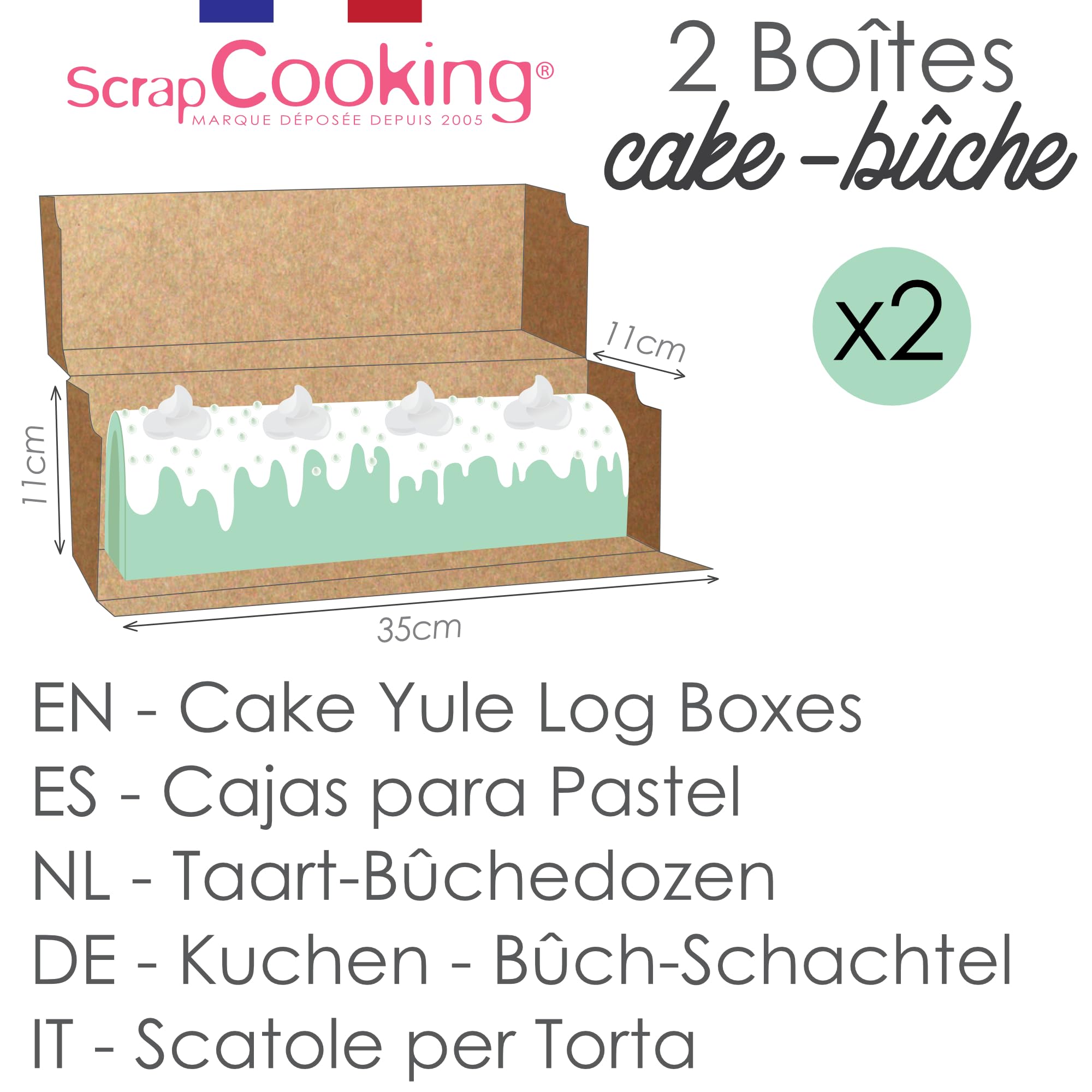 scrapcooking-mat-riel-5500-bo-te-b-che-cake-kraft-lot-2-35-cm image 2