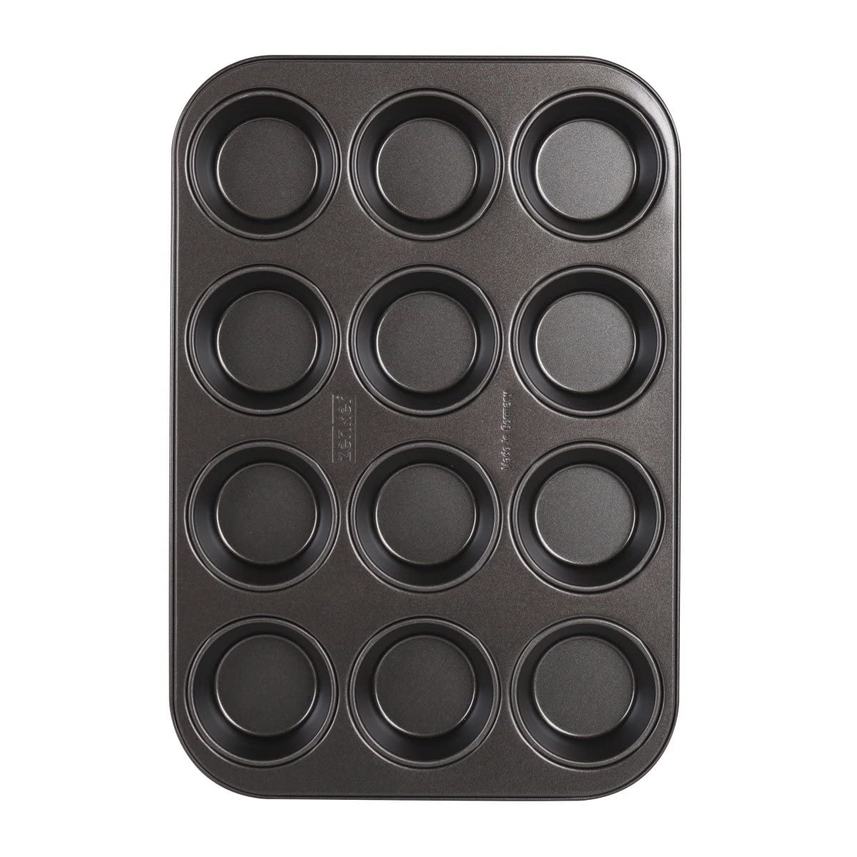 zenker-happy-cupcakes-plaque-12-moules-muffins-antiadh-sif-noir image 1