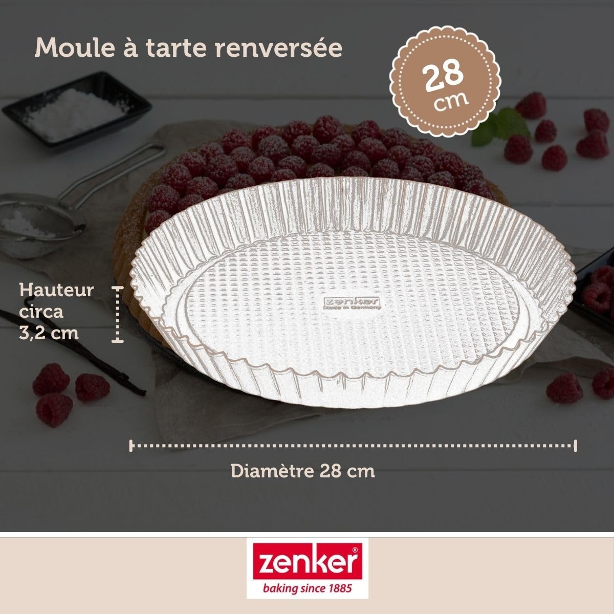 zenker-black-metallic-moule-tarte-renvers-e-28-cm-antiadh-sif image 3