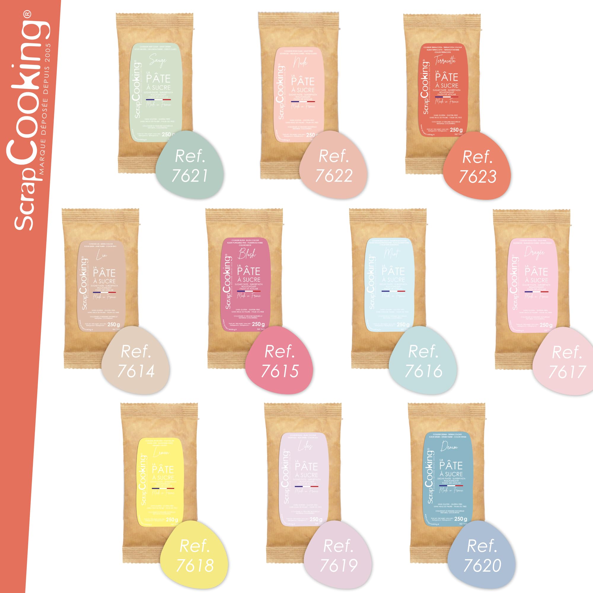 scrapcooking-p-tes-sucre-terracotta-250-g-naturel-france image 7