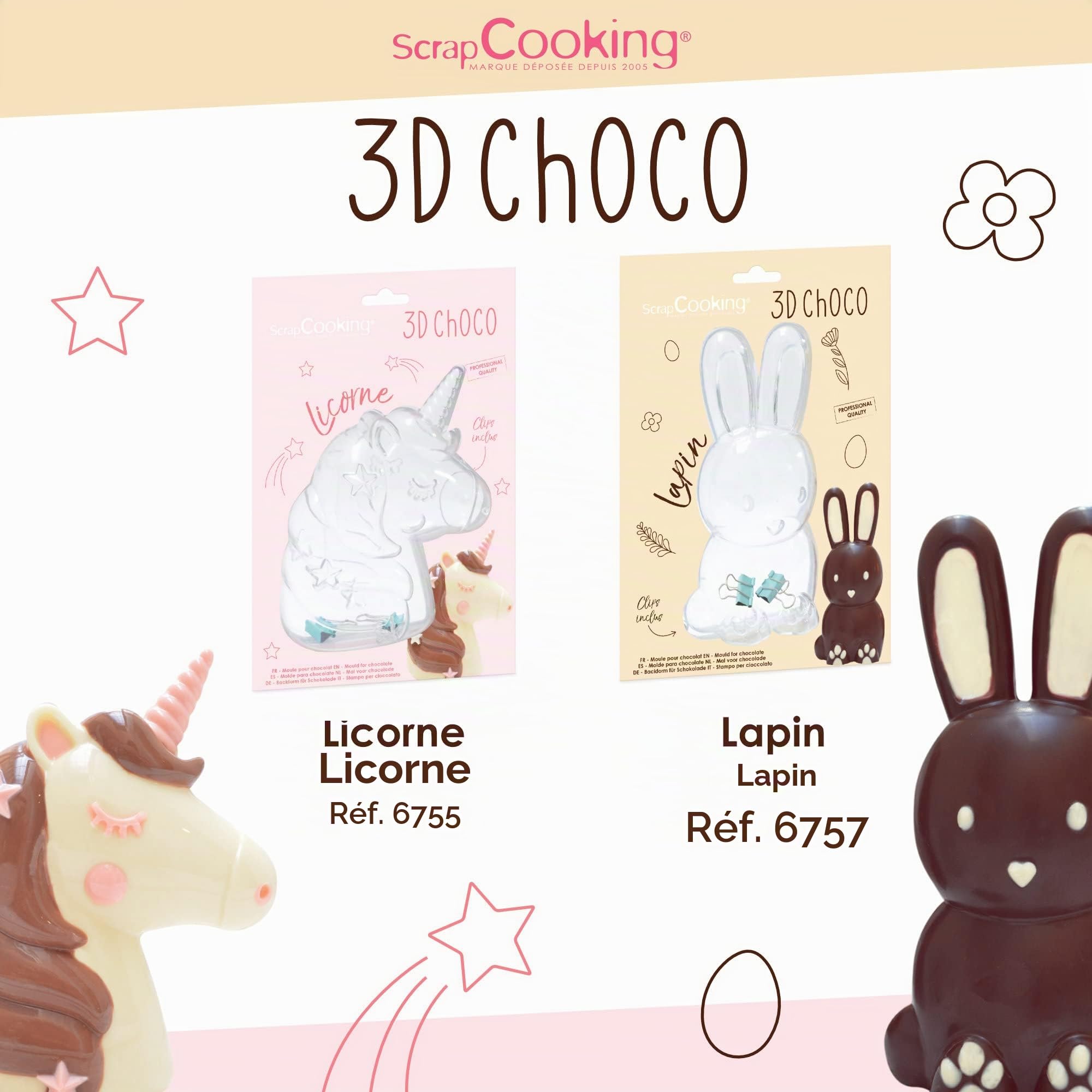 scrapcooking-moules-moule-chocolat-licorne-3d-rigide image 7