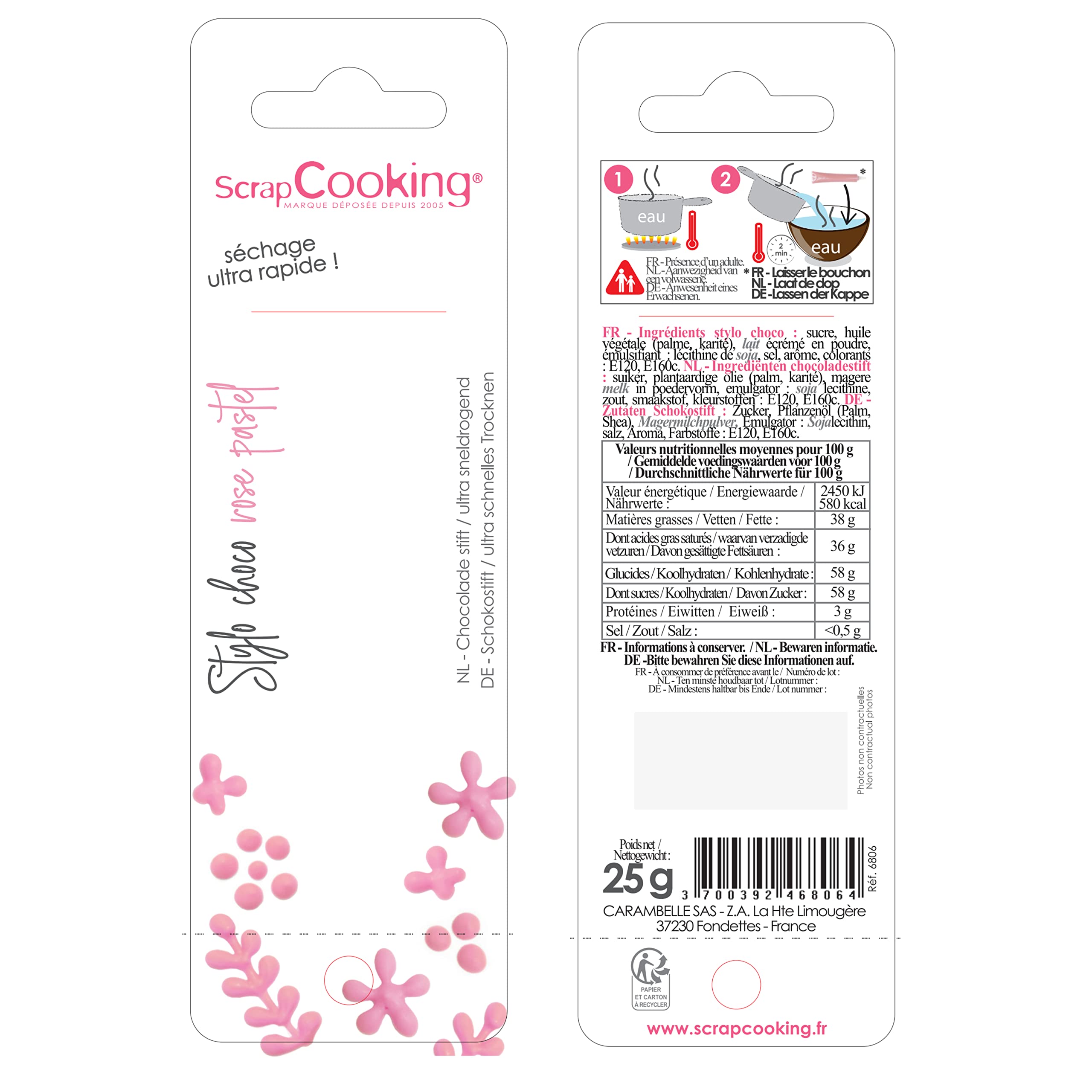 scrapcooking-d-corations-stylo-choco-rose-pastel-25-g-6806 image 8