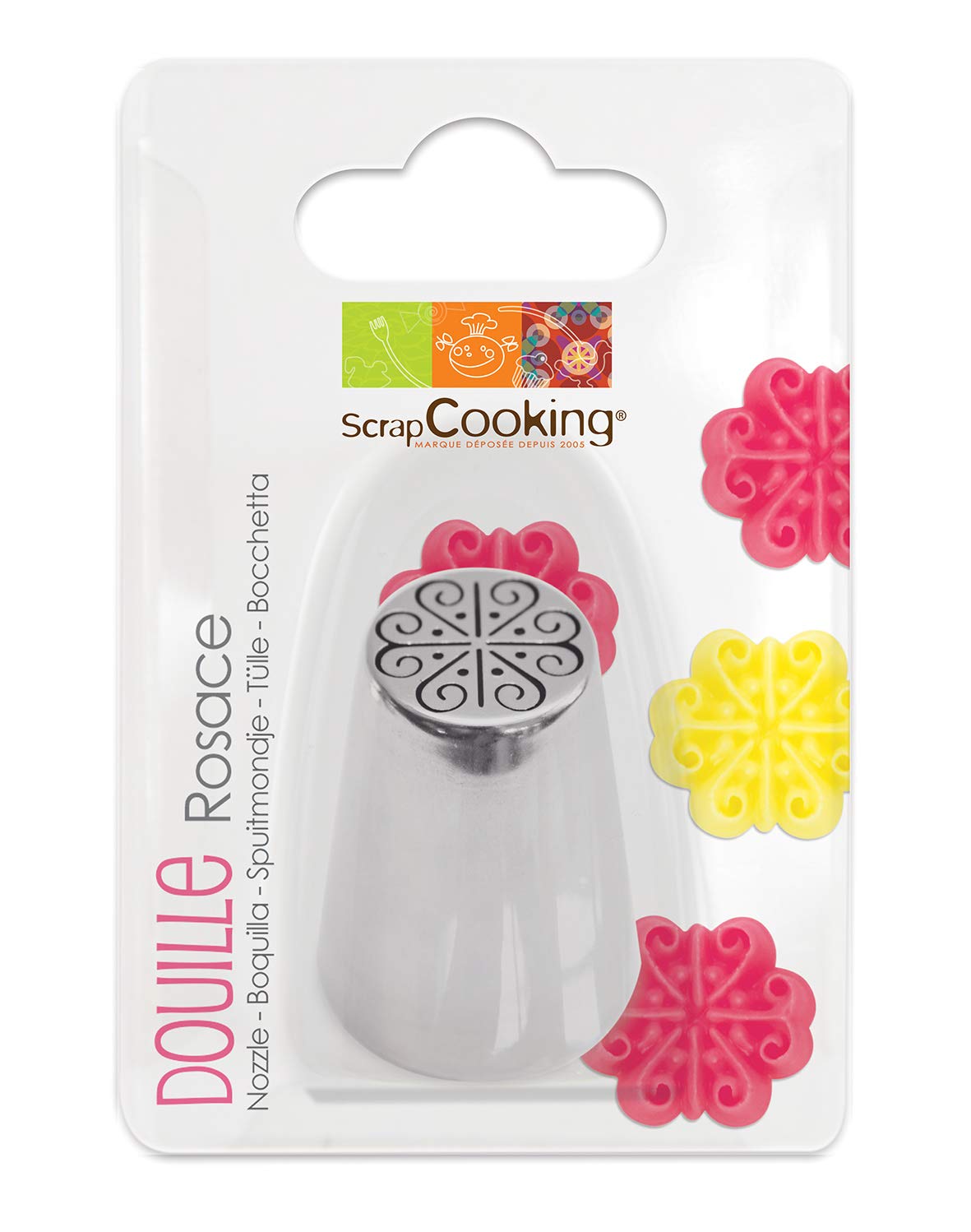 scrap-cooking-1797-douille-rosace-inox-fleur image 1