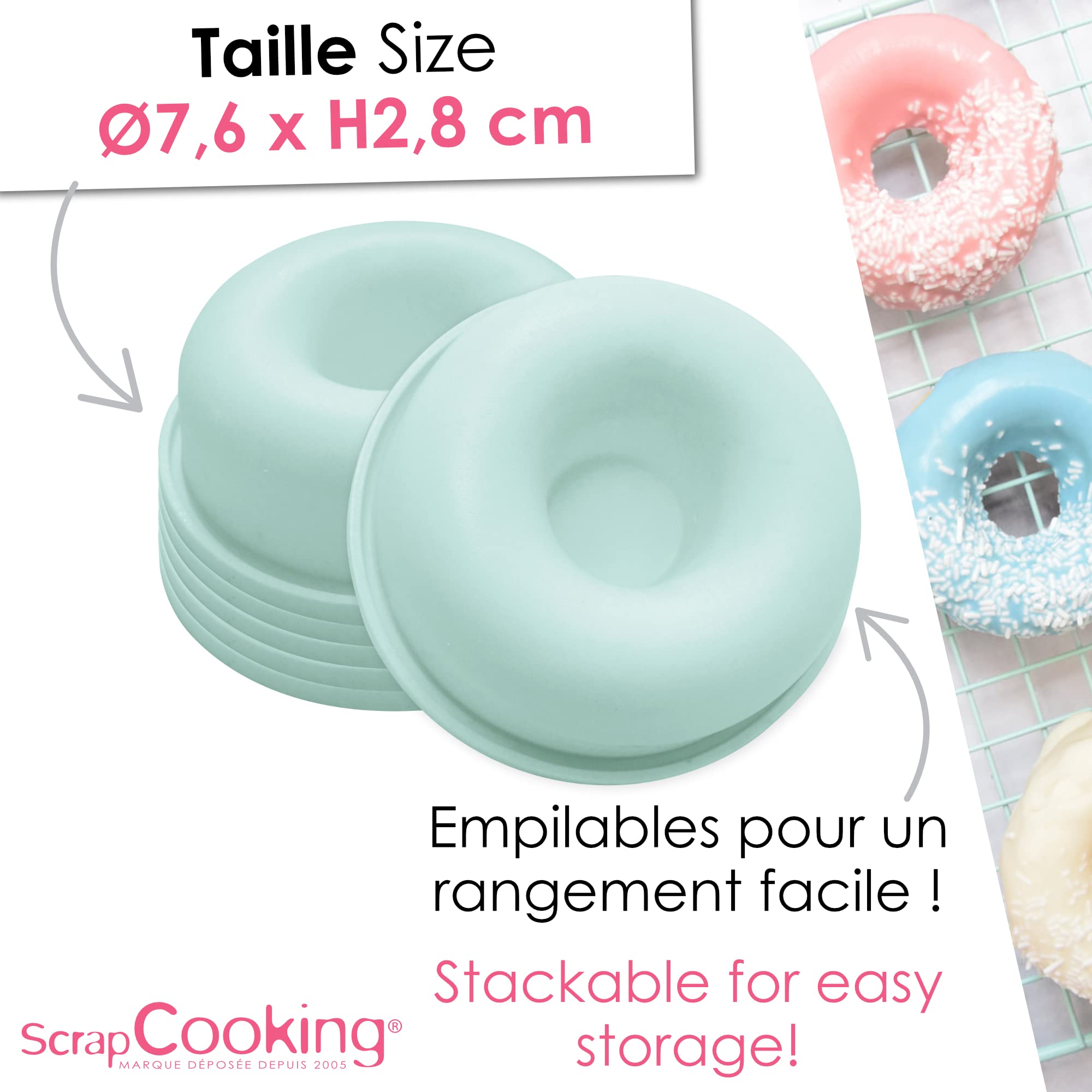 scrapcooking-moules-coffret-6-donuts-silicone-7-6-cm-2913 image 3