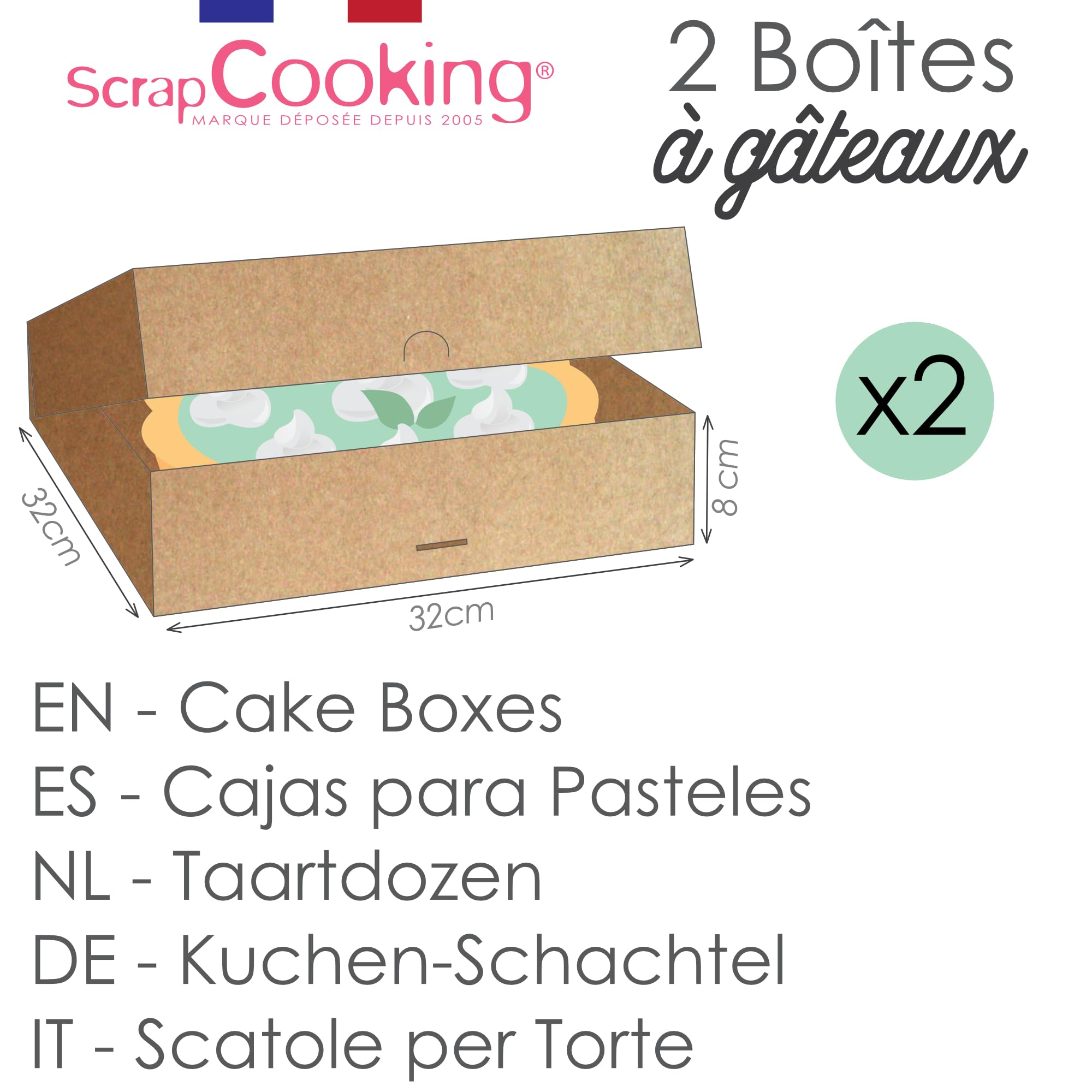 scrapcooking-bo-te-g-teau-kraft-32x32-lot-2 image 2