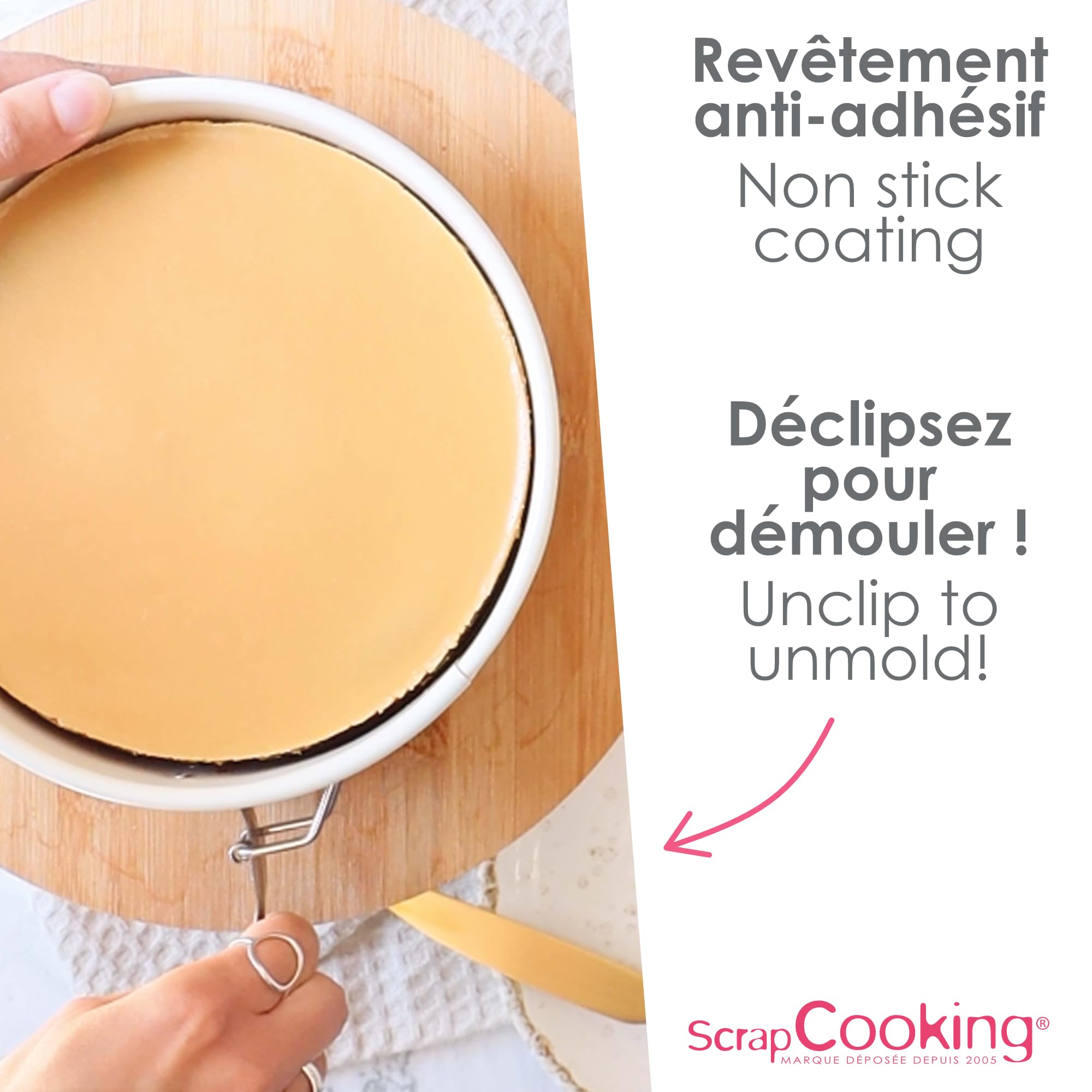 scrapcooking-1295-moule-charni-re-rond-18-cm-beige-antiadh-sif image 5