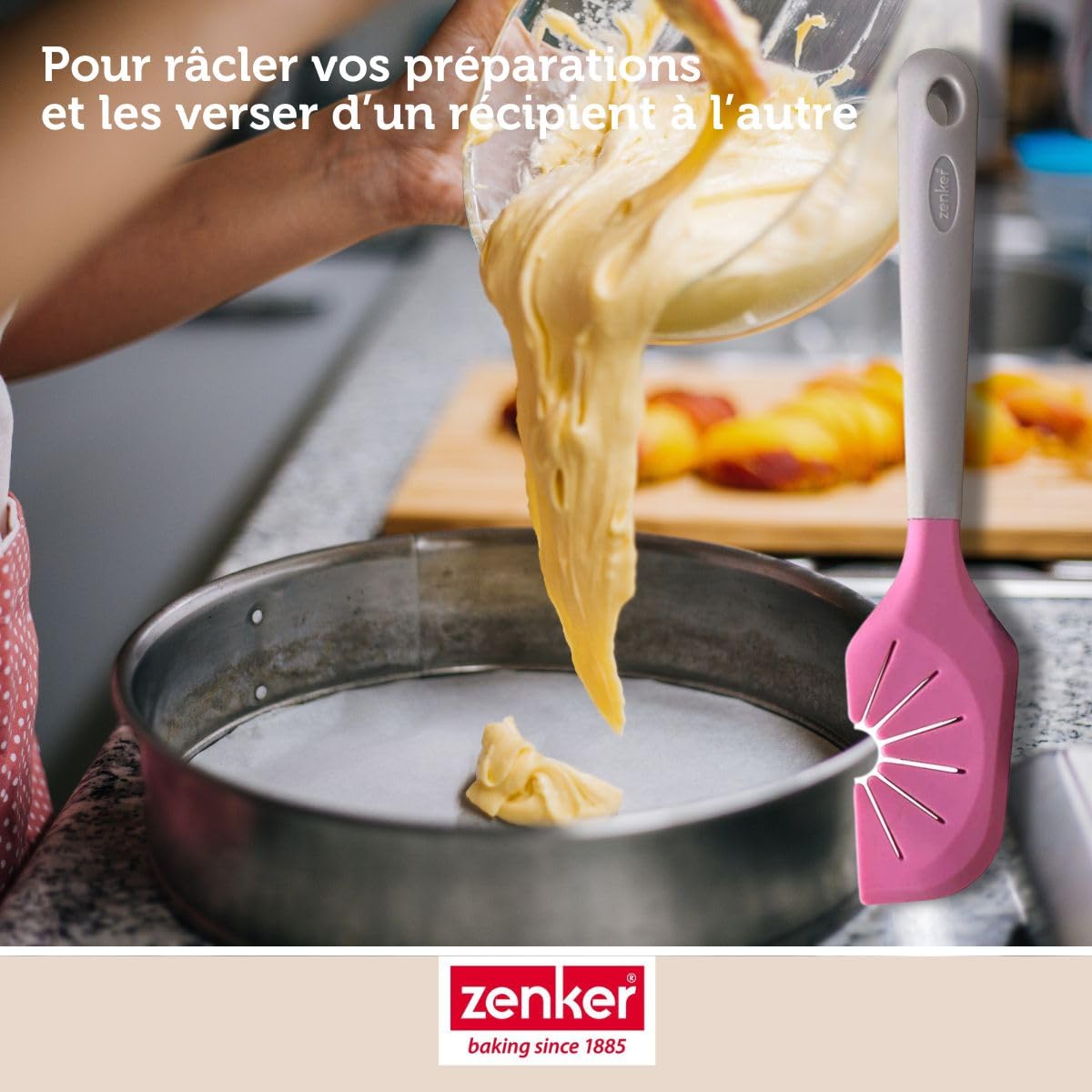 zenker-patisserie-spatule-2-en-1-27-cm-rose-silicone image 5