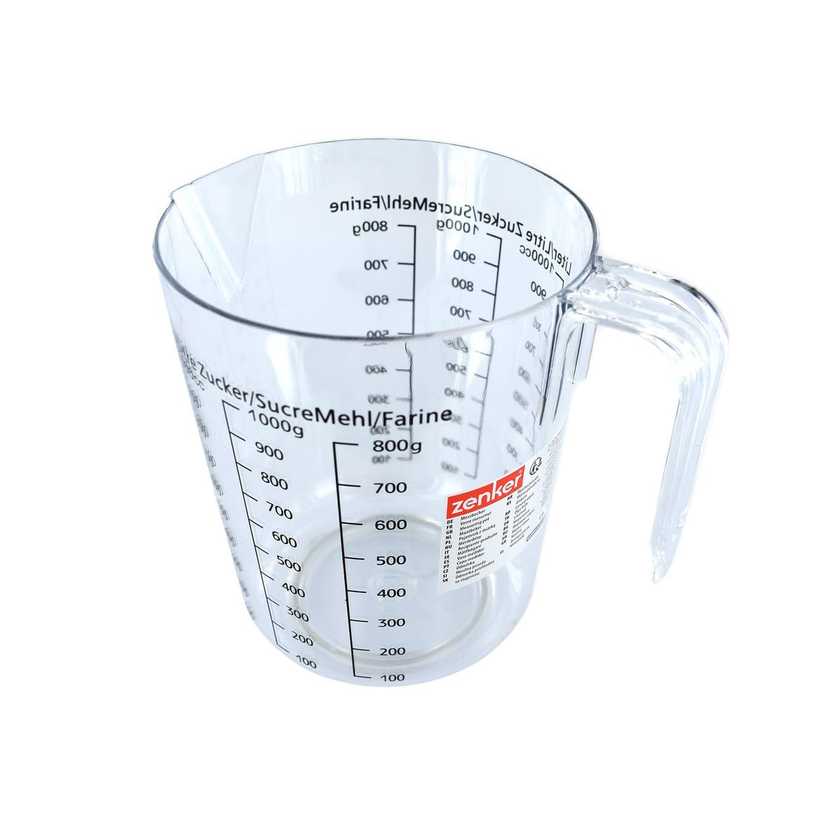 zenker-patisserie-008811-verre-doseur-1l-plastique-transparent image 1