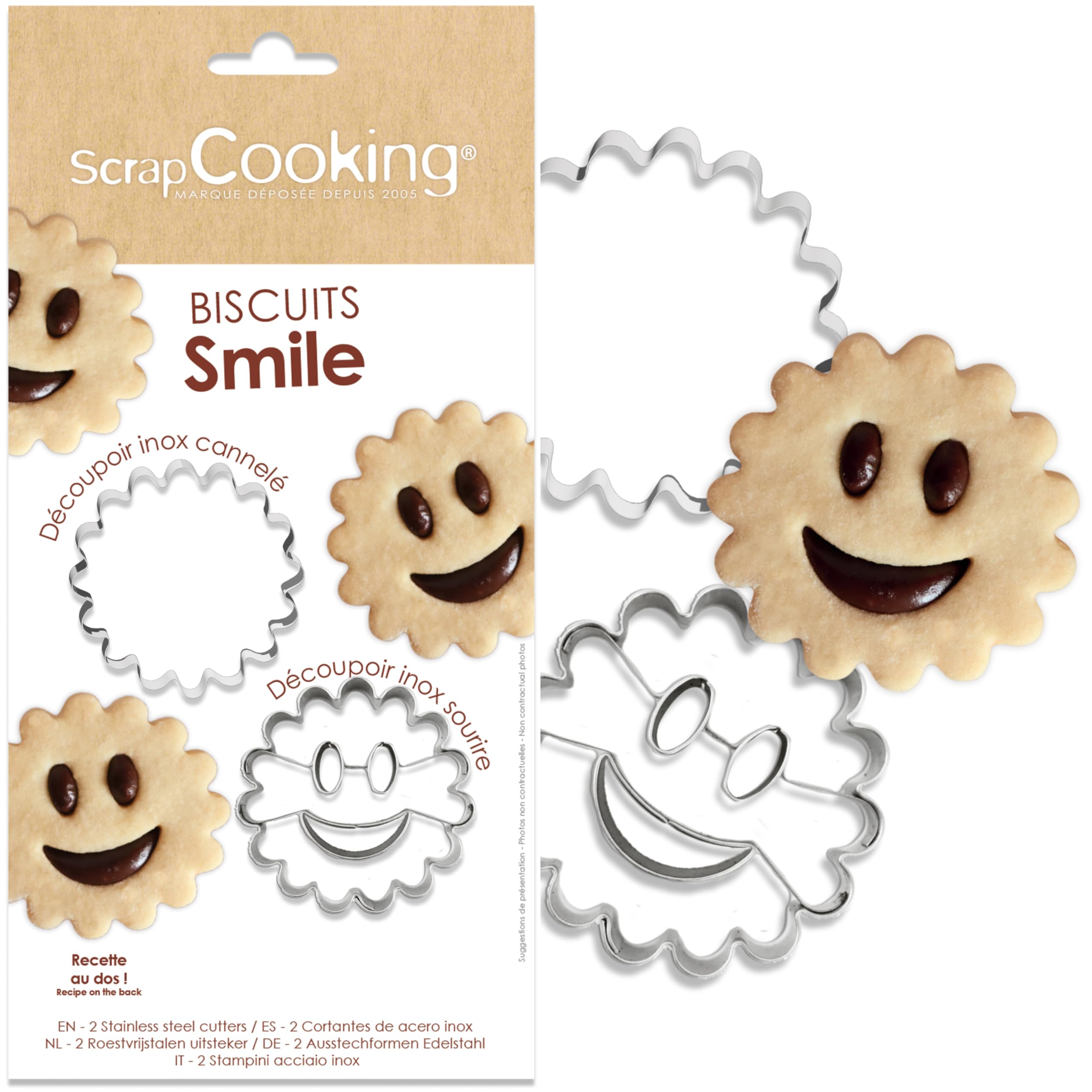 scrap-cooking-emporte-pi-ces-smile-inox-2-biscuits-sourire image 1
