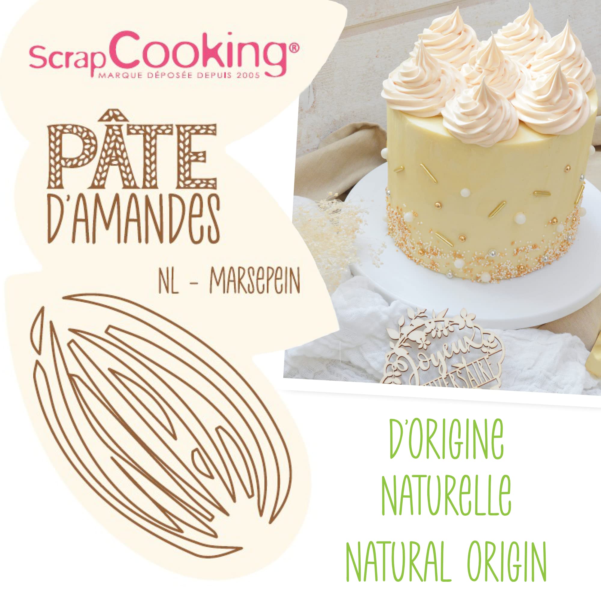 scrapcooking-p-tes-sucre-p-te-d-amandes-7165-beige-200-g image 2