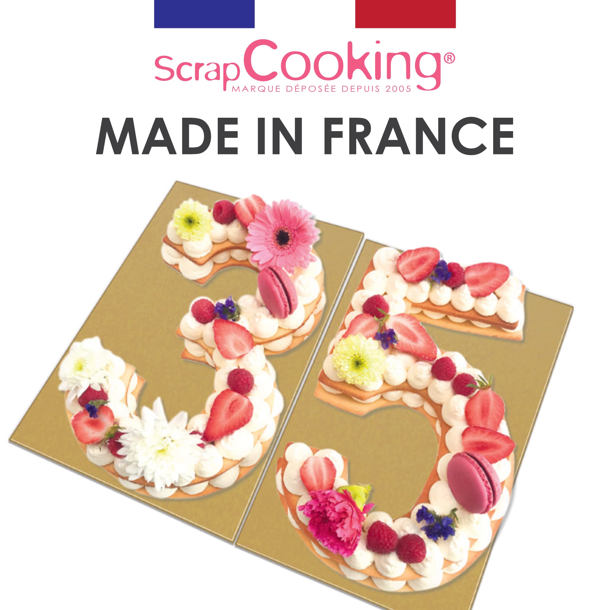 scrapcooking-mat-riel-5197-support-g-teau-30x20-cm-dor-noir-x5 image 6