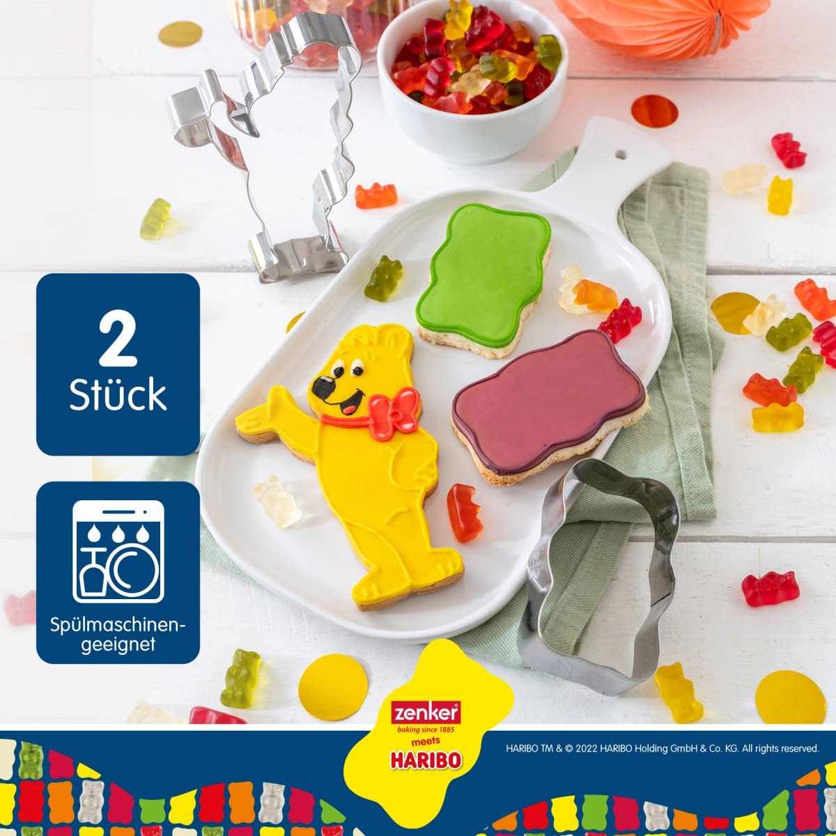 zenker-haribo-emporte-pi-ce-nounours-inox-lot-2-gris image 2