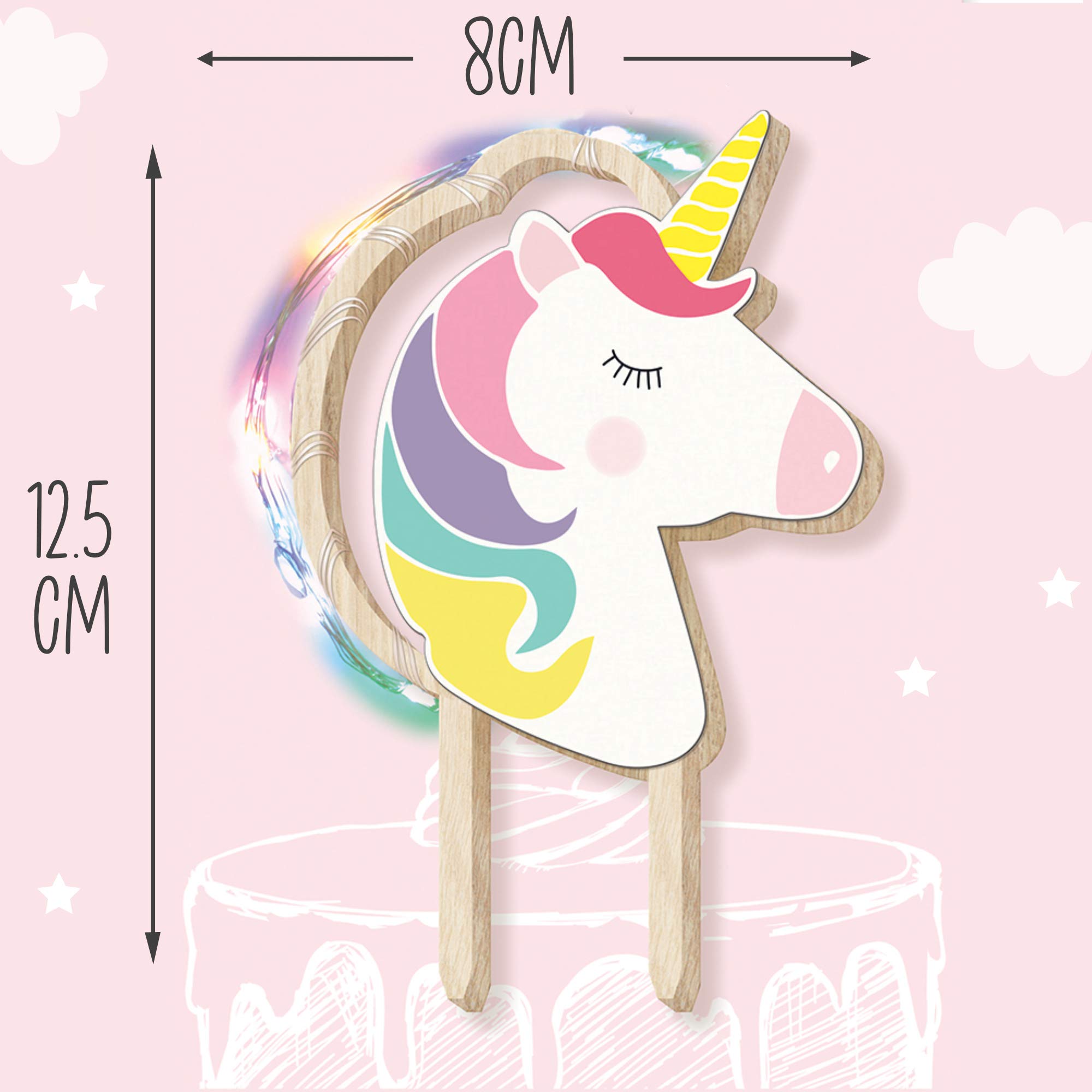scrap-cooking-d-corations-cake-topper-led-licorne-bois image 3