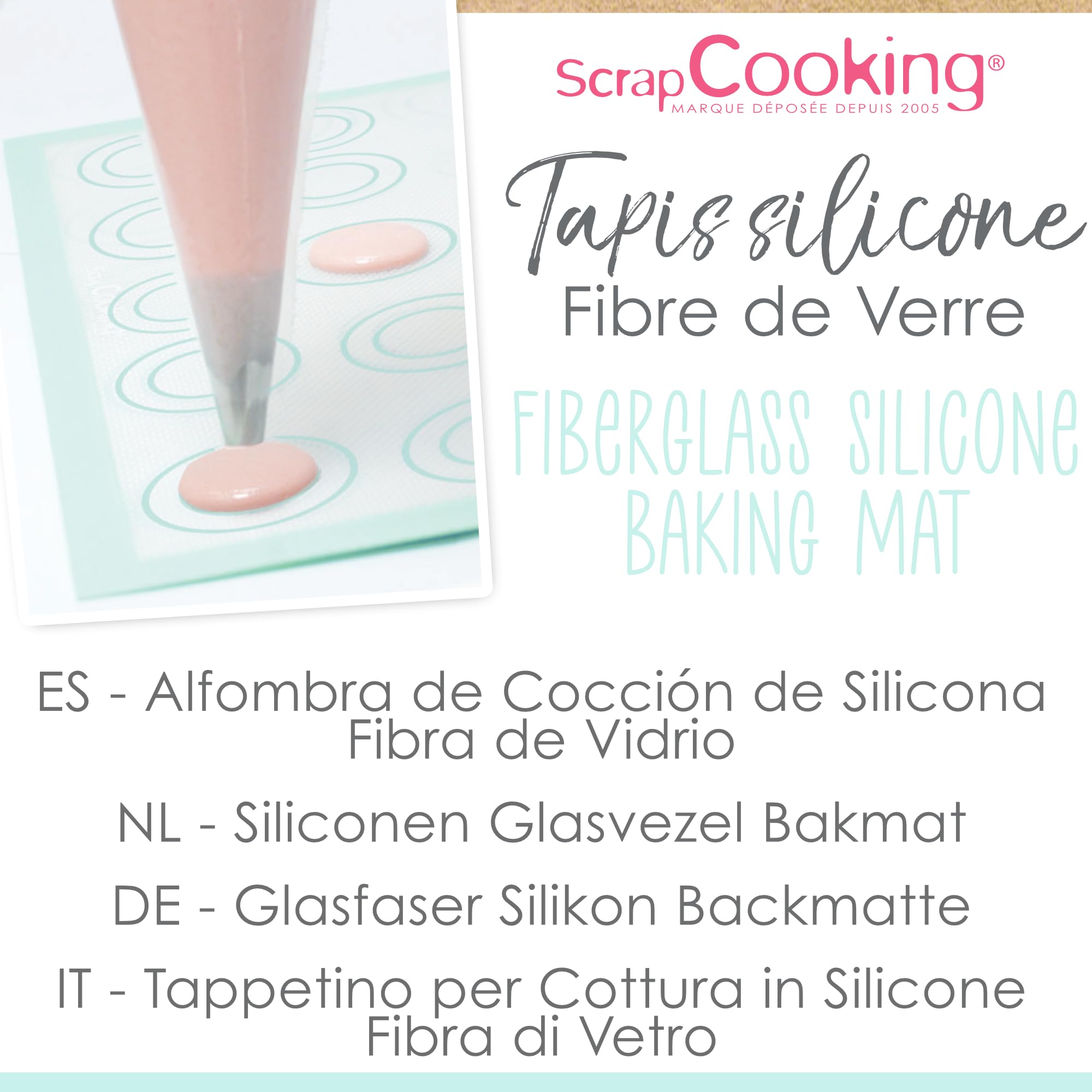 scrapcooking-mat-riel-tapis-macarons-silicone-perfor-30x40-cm-3181 image 2